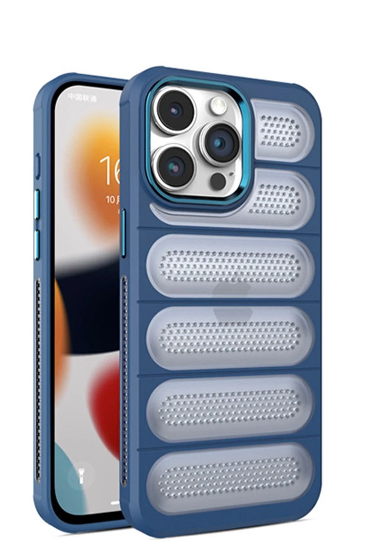 NewFace iPhone 15 Pro Kılıf Airmax Silikon Kapak - Lacivert INSLM