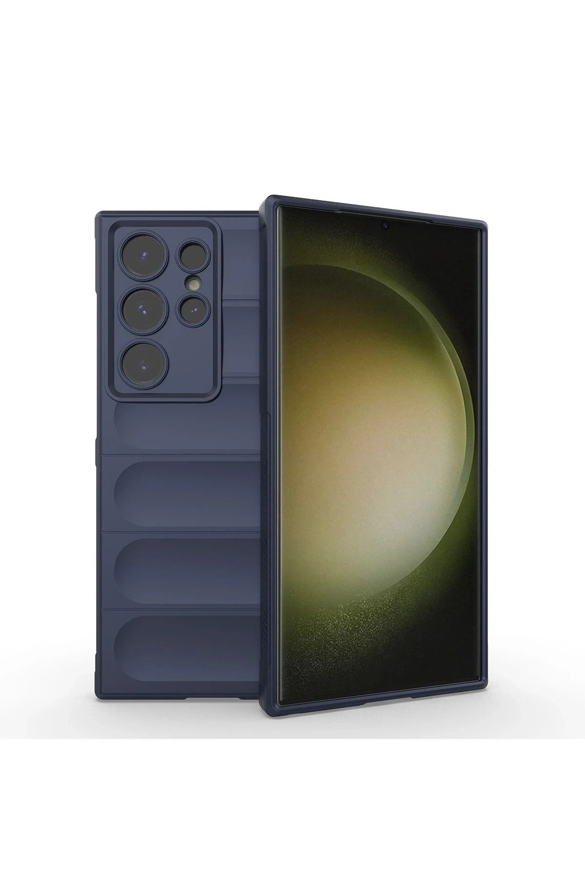 NewFace Galaxy S24 Ultra Uyumlu Kılıf Optimum Silikon - Lacivert BSTMY