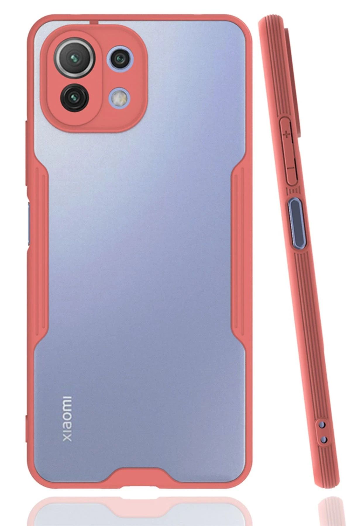 NewFace Xiaomi Mİ 11 Lite Kılıf Platin Silikon - Pembe JOJUA