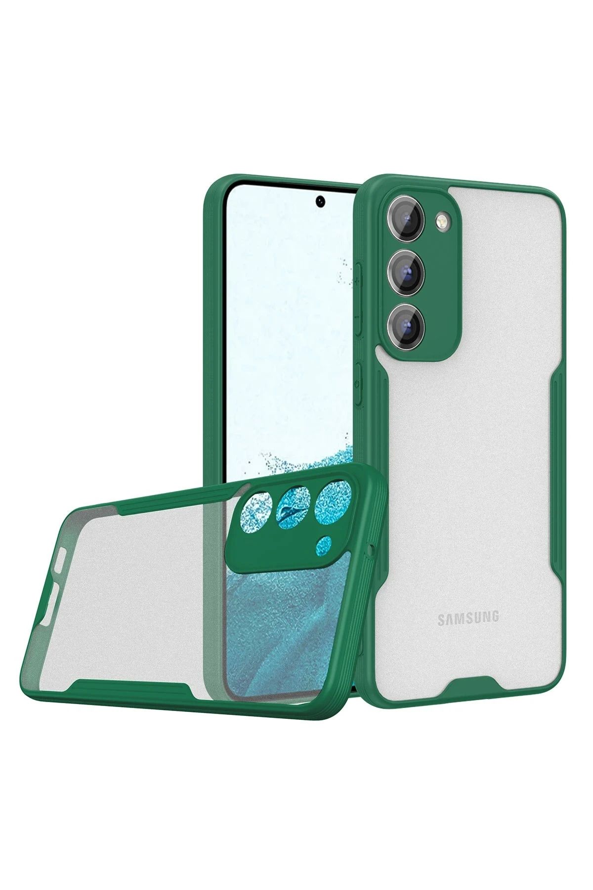 NewFace Samsung Galaxy S23 Plus Kılıf Platin Silikon - Yeşil JOJUA