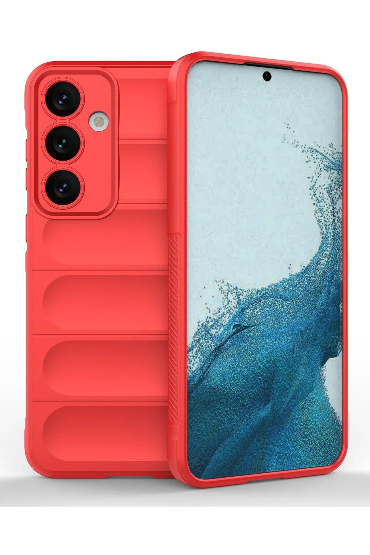 NewFace Samsung Galaxy S24 Kılıf Optimum Silikon - Kırmızı HNZRN