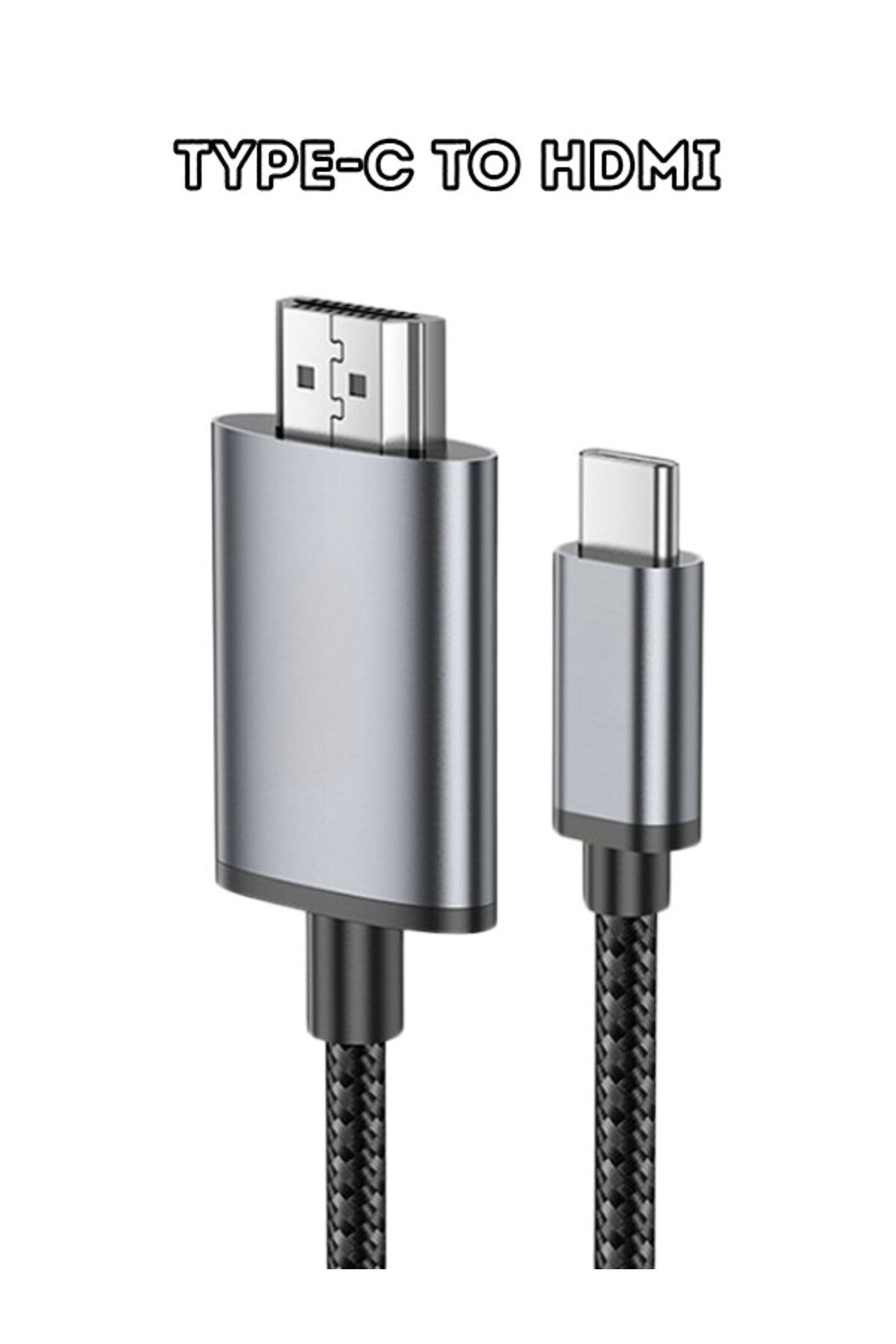 Type-c To Hdmı Hdtv Dönüştürücü 4k 30hz 2 Metre - Android, Ios Uyumlu Yüksek Hızlı Görüntü Aktarım