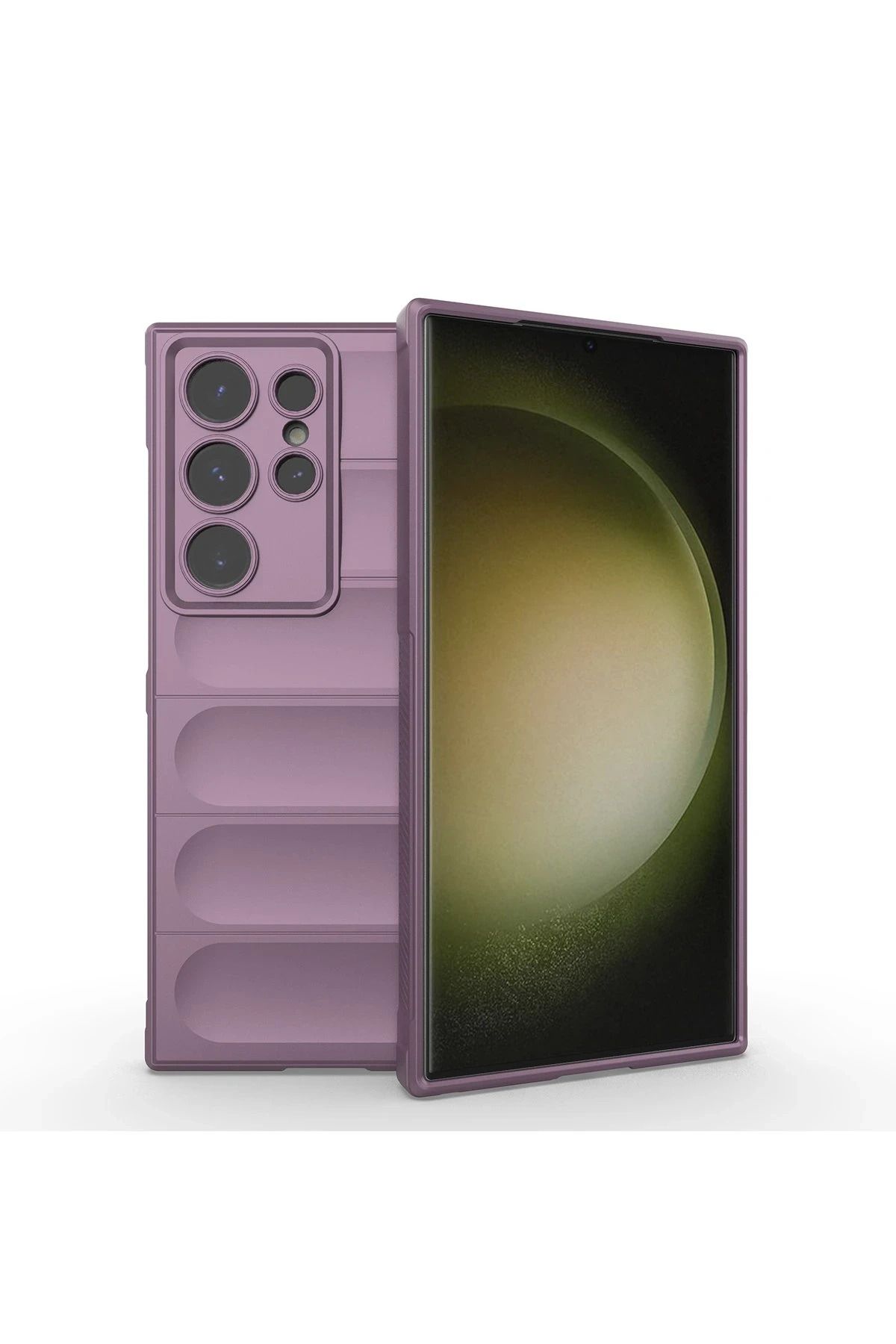 NewFace Samsung Galaxy S24 Ultra Kılıf Optimum Silikon - Mor HNZRN