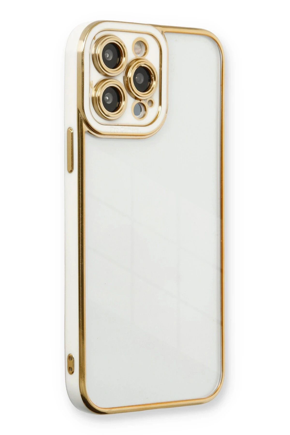 NewFace iPhone 13 Pro Kılıf Liva Lens Silikon - Beyaz YNSMR