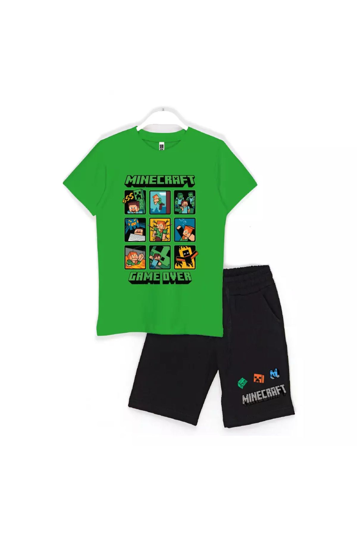 Built By Crazy-Miner Game over Kids Shorts Set 1