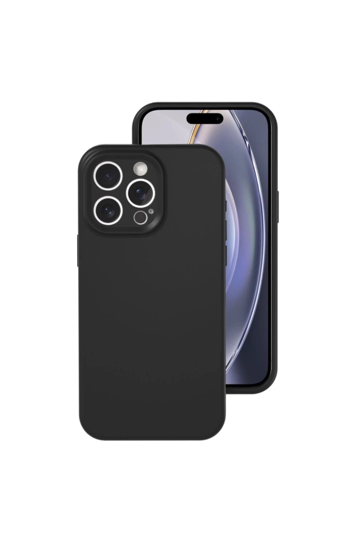 NewFace iPhone 16 Pro Kılıf Nano içi Kadife Silikon - Siyah BSTMY