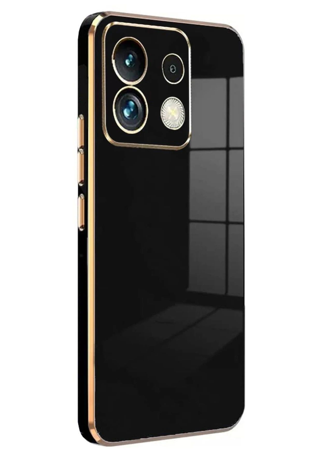 NewFace Xiaomi Poco M6 Pro 4G Kılıf Volet Silikon - Siyah HNZRN