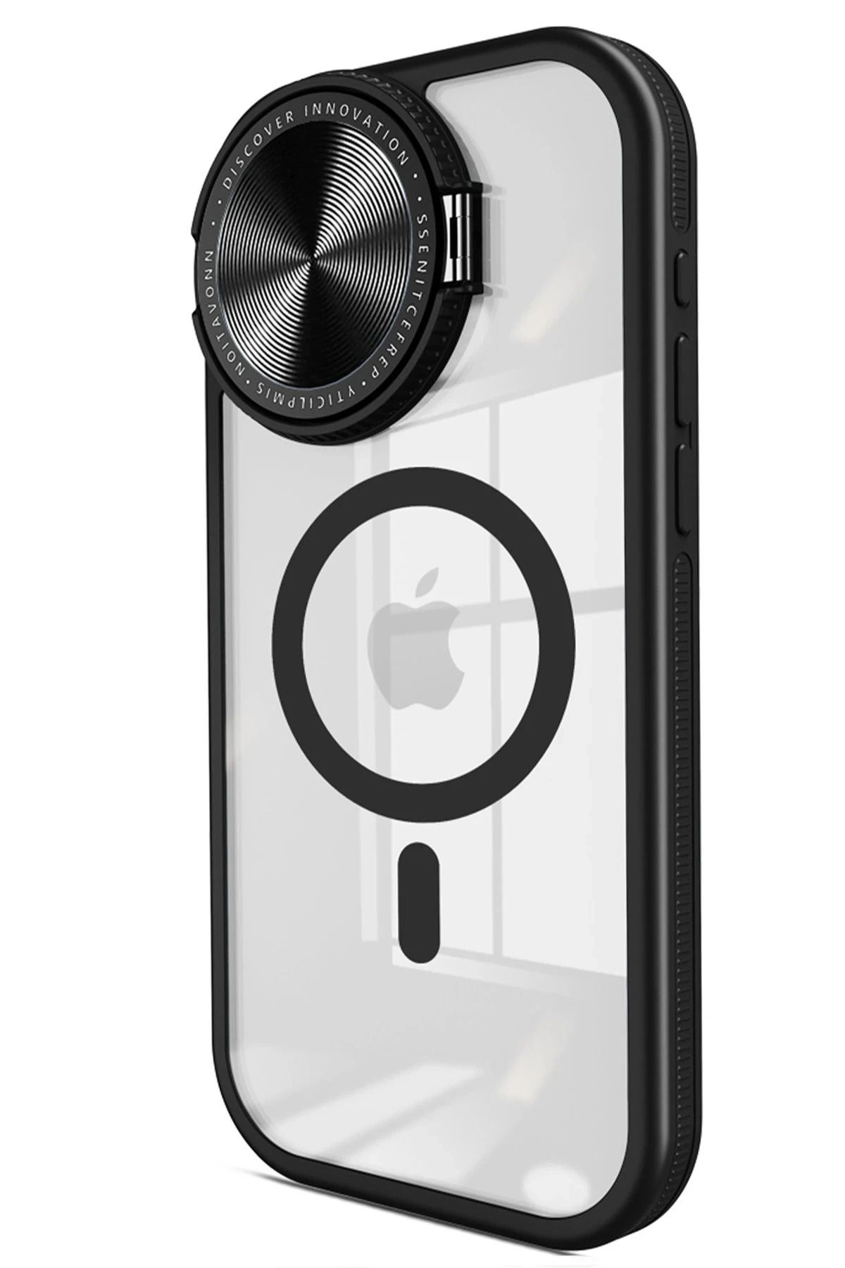 NewFace iPhone 11 Kılıf Teleskop Lens Magsafe Silikon Kapak - Siyah NRMSA