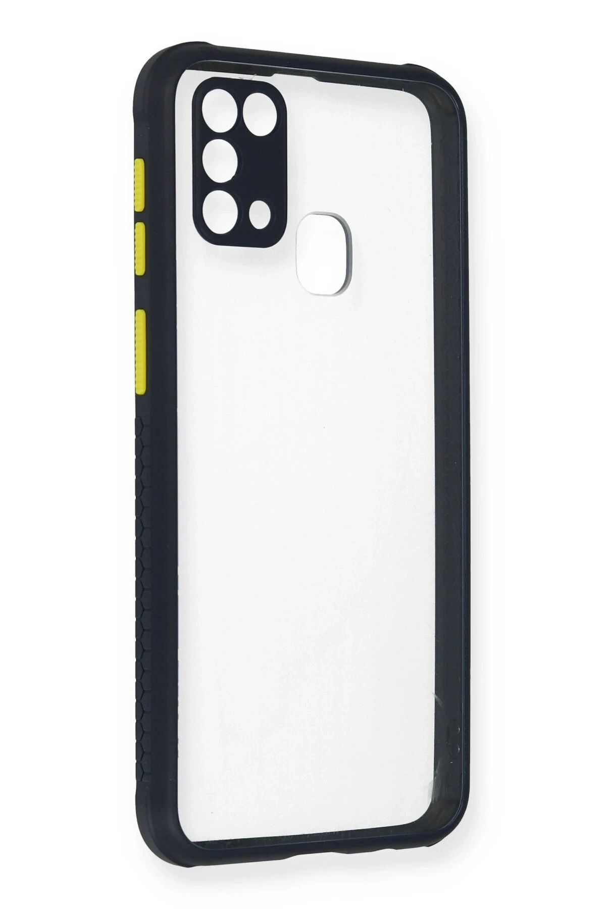 NewFace Samsung Galaxy M31 Kılıf Miami Şeffaf Silikon - Lacivert BSTMY