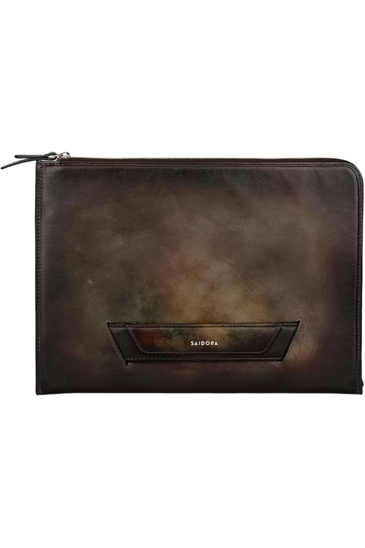SAIDORA El Boyalı Deri Dizüstü 15-16 Inch LEPTOP Kılıfı