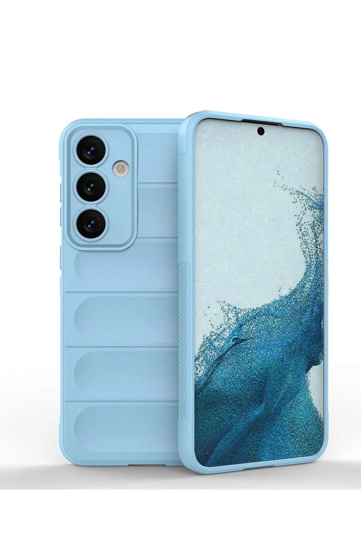 NewFace Samsung Galaxy S24 Kılıf Optimum Silikon - Sky Blue HNZRN