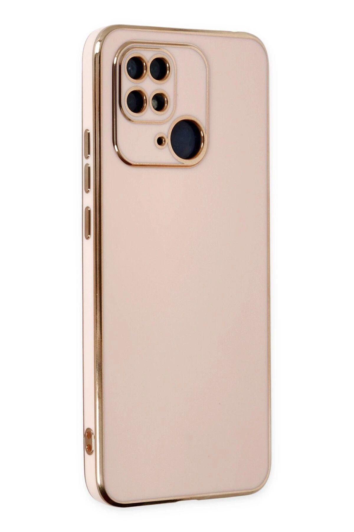 NewFace Xiaomi Redmi 10C Kılıf Volet Silikon - Pembe JOJUA