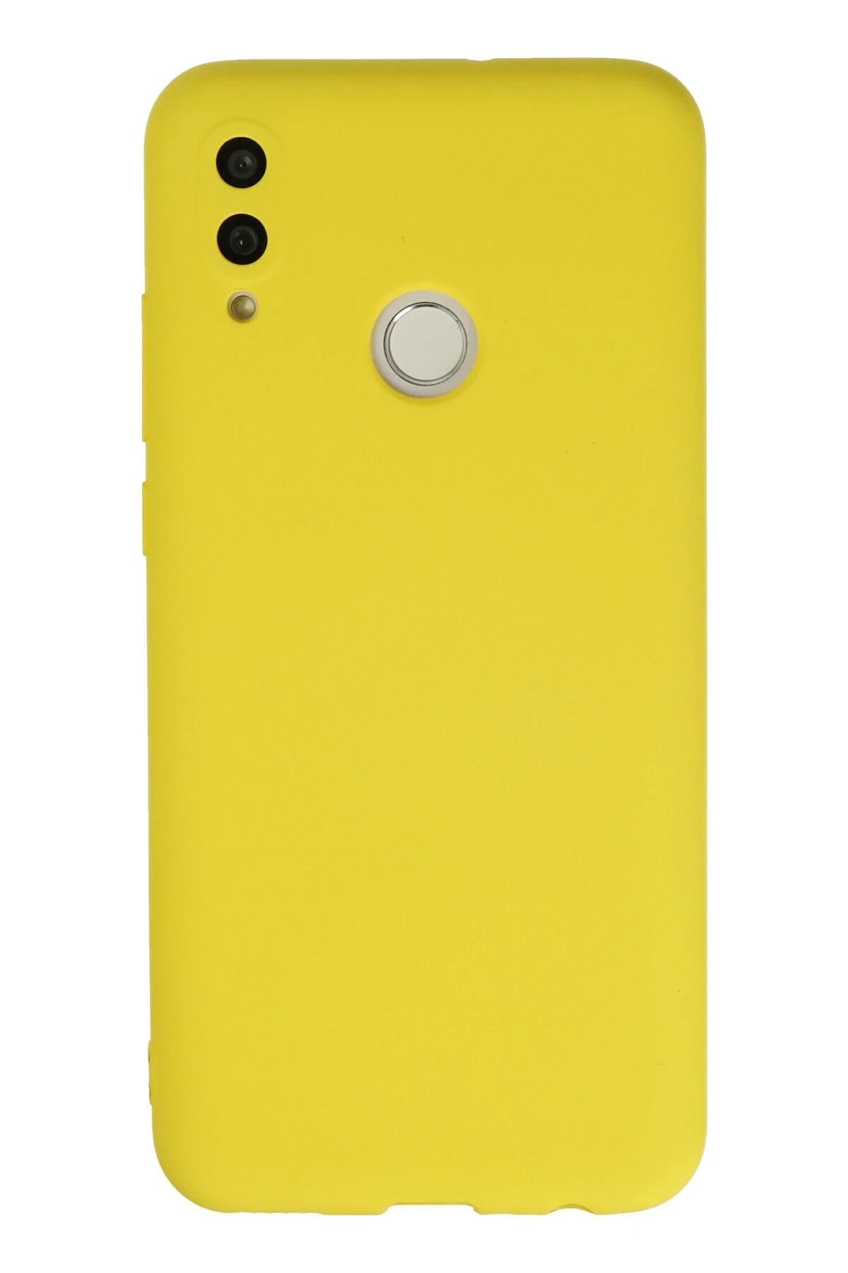 NewFace Huawei P Smart 2019 uyumlu  Kılıf Nano içi Kadife Silikon - Sarı JOJUA