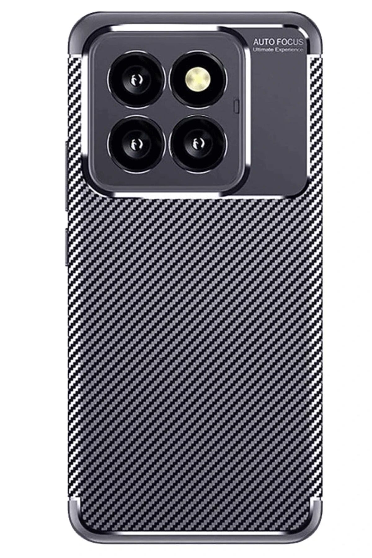 NewFace Xiaomi Mi 14T Pro Kılıf Auto Focus Karbon Kapak - Lacivert HNZRN
