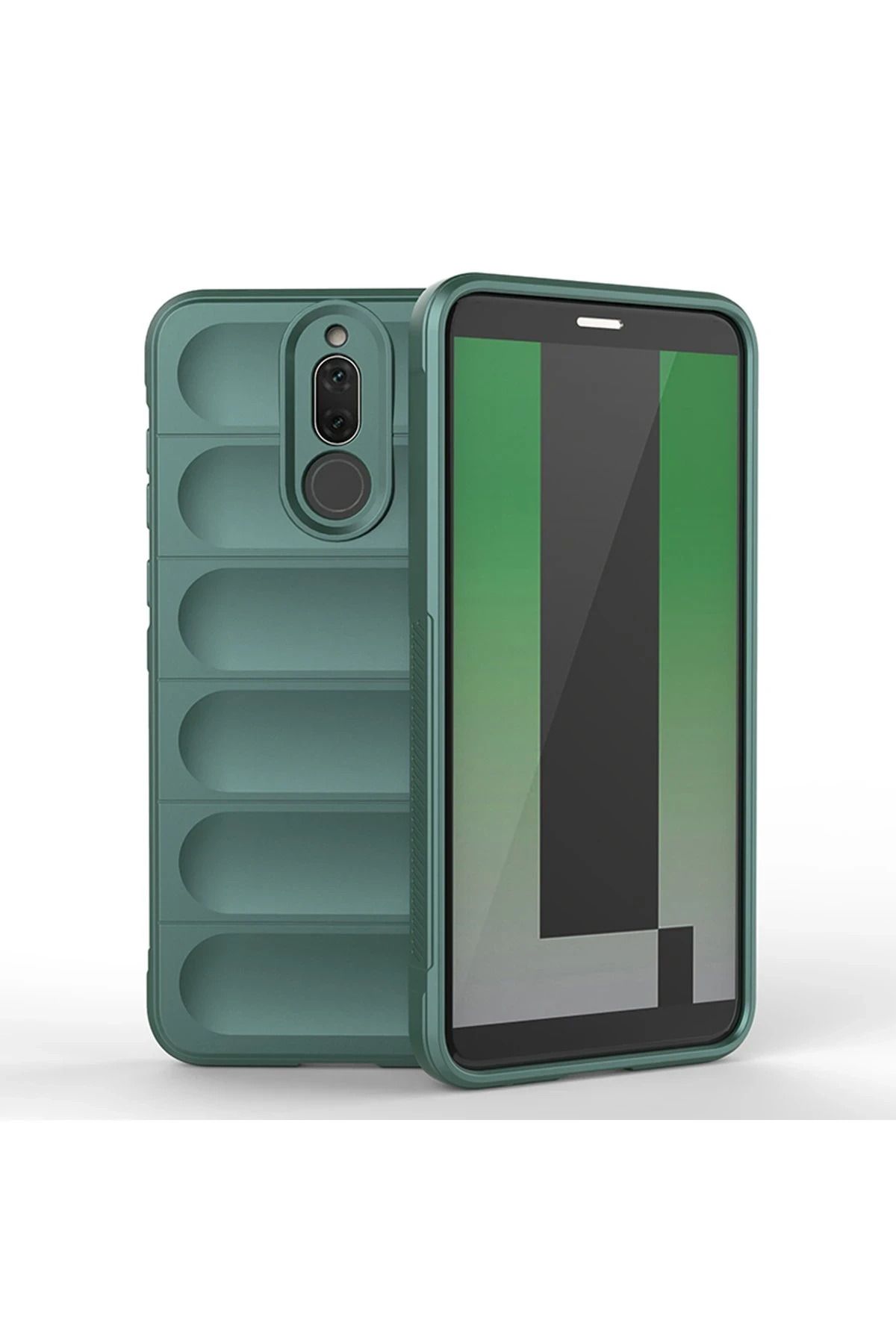 NewFace Huawei Mate 10 Lite Kılıf Optimum Silikon - Koyu Yeşil HNZRN