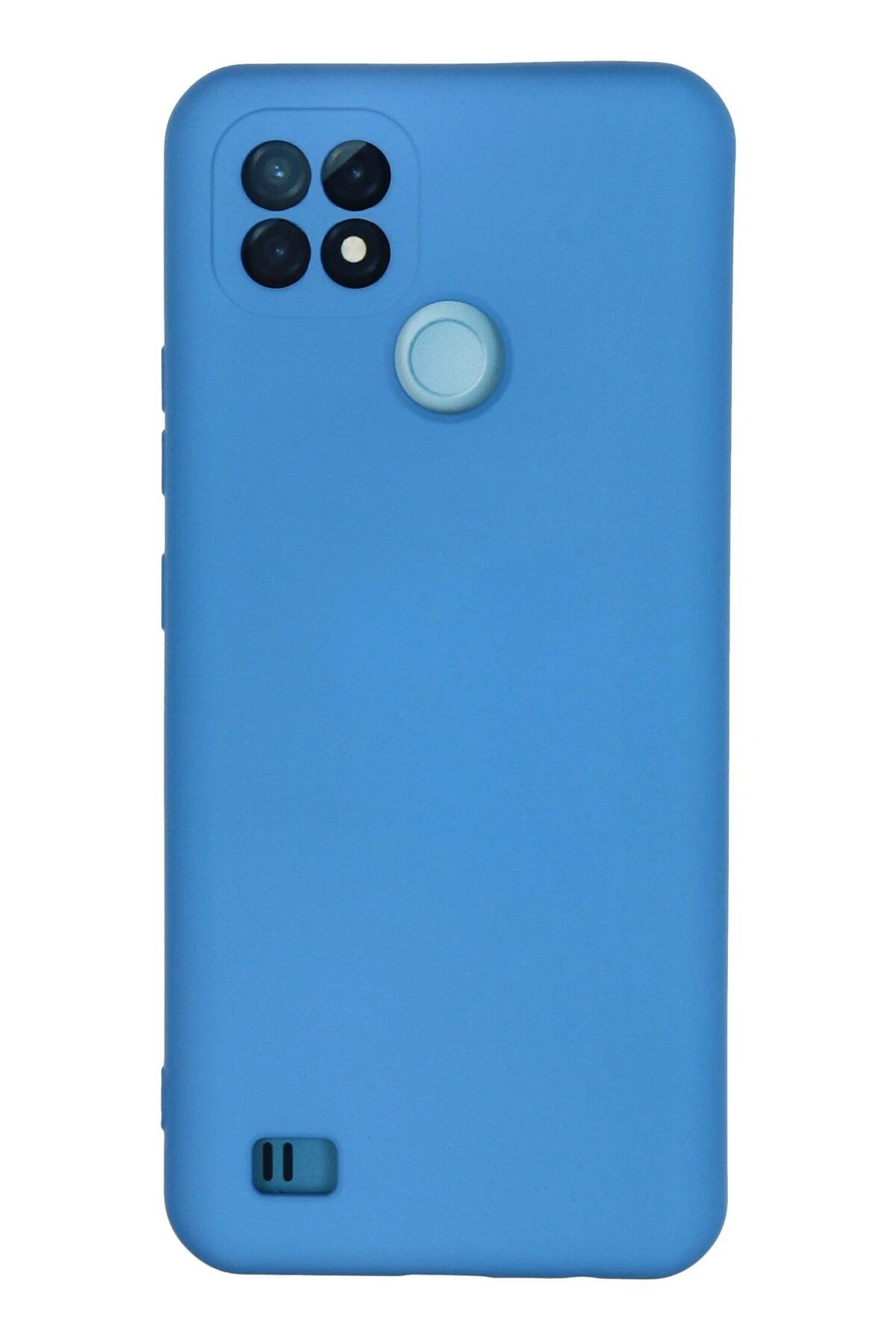 NewFace Realme C21  Uyumlu  Kılıf Nano içi Kadife Silikon - Mavi