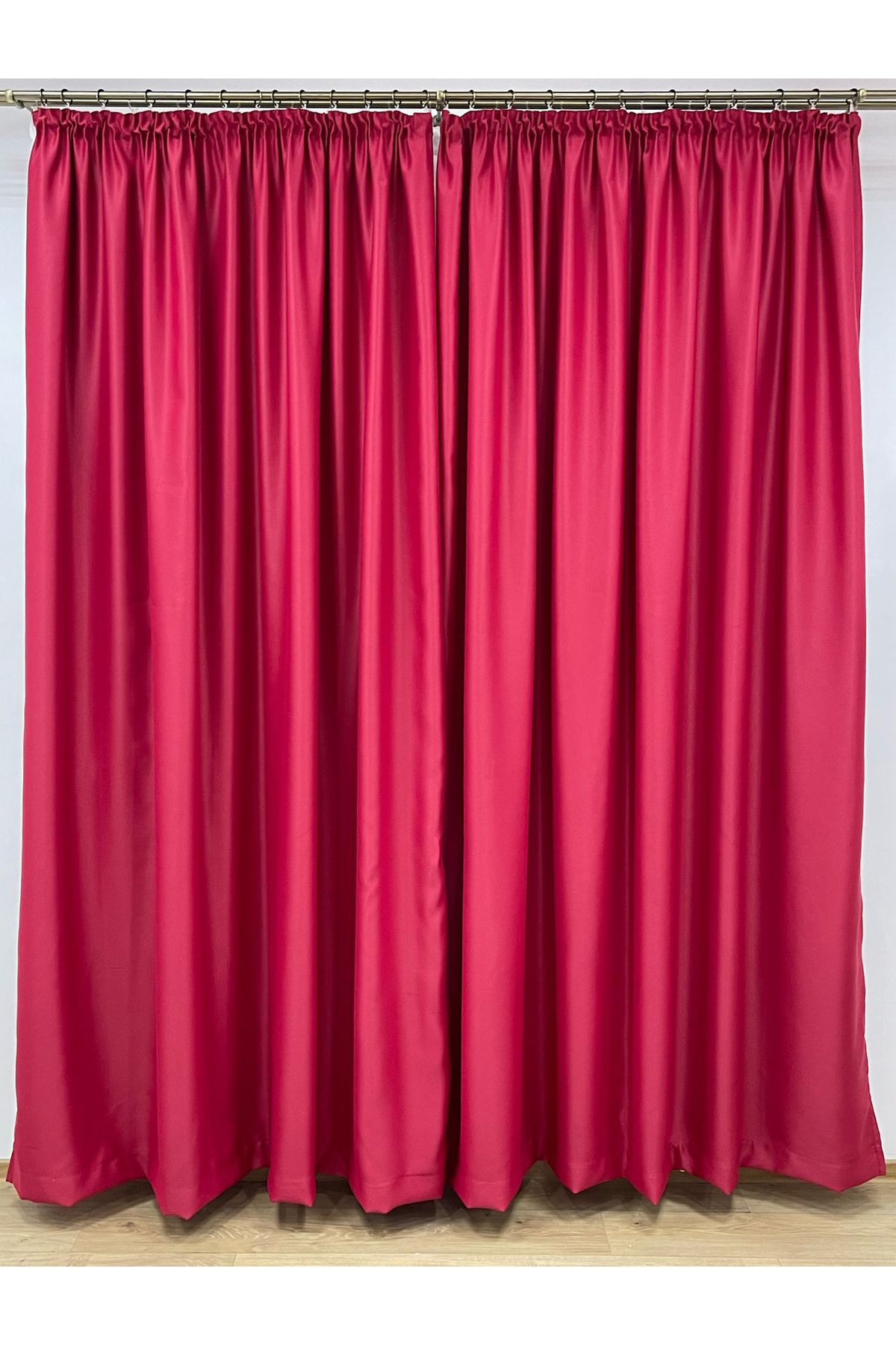 Liz Line-Set of two blackout curtains, amaranth, "Monocrom Signature" by Liz Line, with 2x350x245 drapery DR1135 2