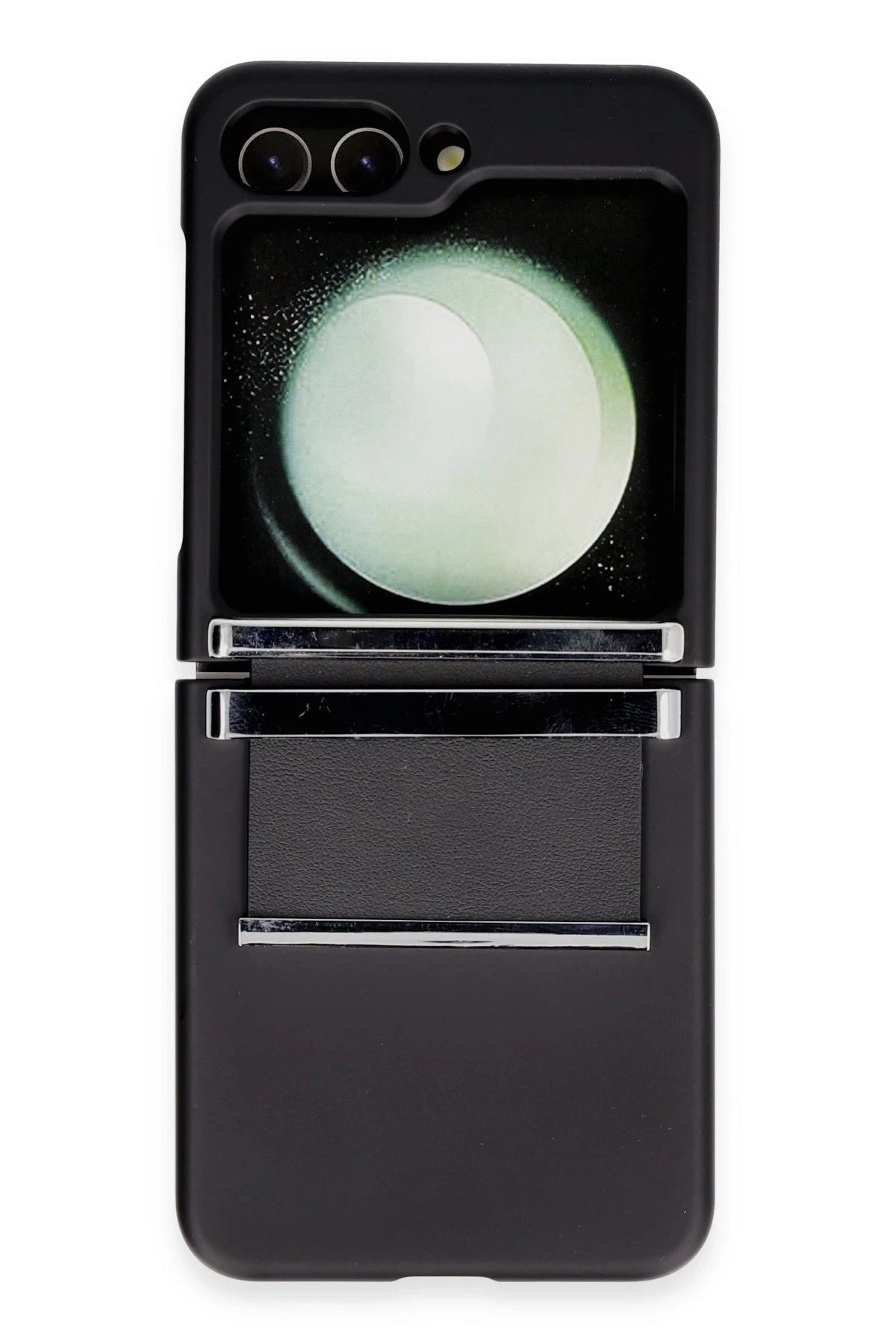 NewFace Samsung Galaxy Z Flip 5 Kılıf Belt Flip Kapak - Siyah BSTMY