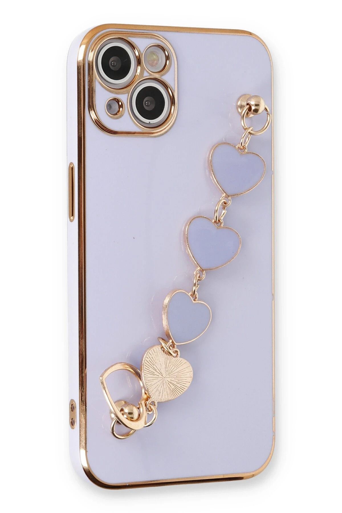 NewFace Uyumlu iPhone 14 Kılıf Esila Silikon - Lila JOJUA