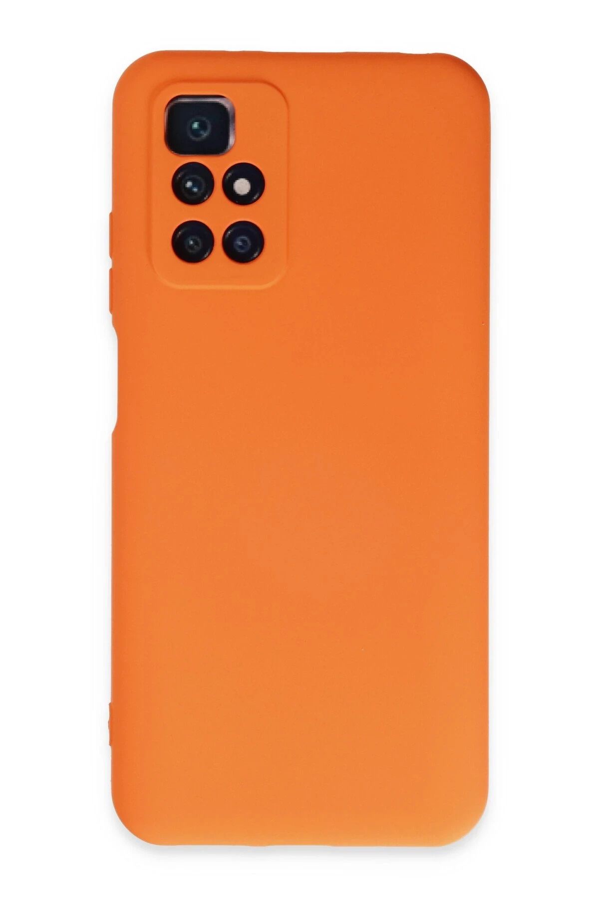 NewFace Xiaomi Redmi 10 2022 Kılıf Nano içi Kadife Silikon - Turuncu HNZRN