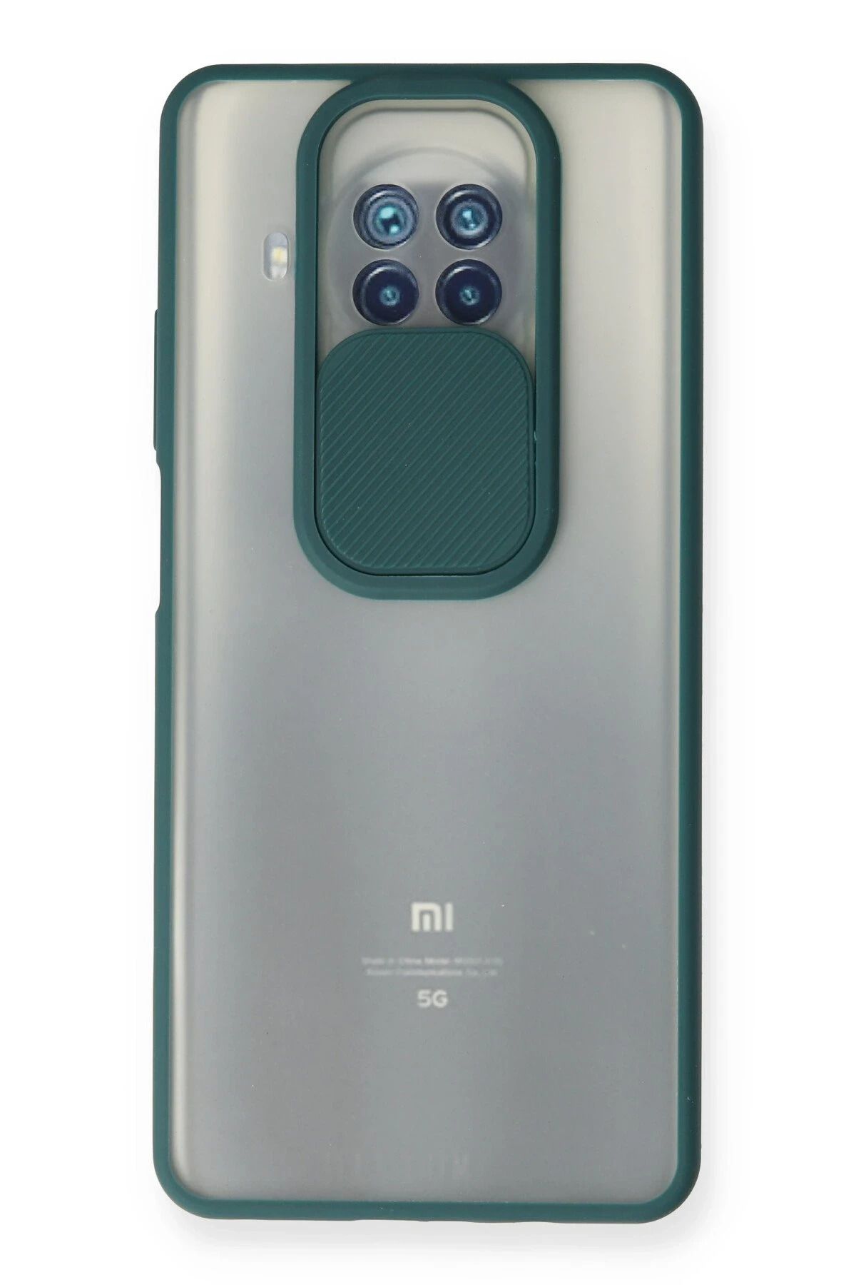 NewFace Xiaomi Mi 10T Lite Kılıf Palm Buzlu Kamera Sürgülü Silikon - Yeşil BSTMY