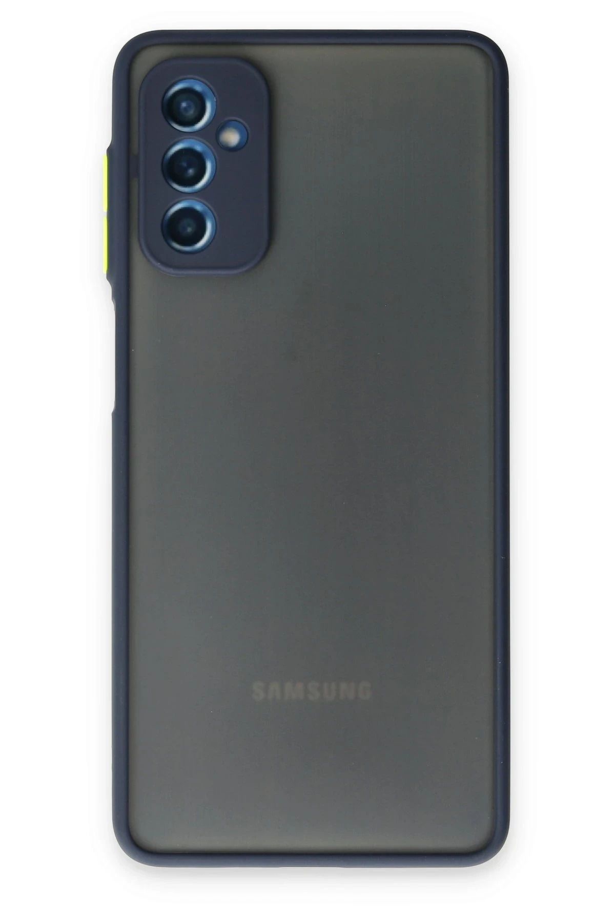 NewFace Samsung Galaxy M52 5G Kılıf Montreal Silikon Kapak - Lacivert INSLM
