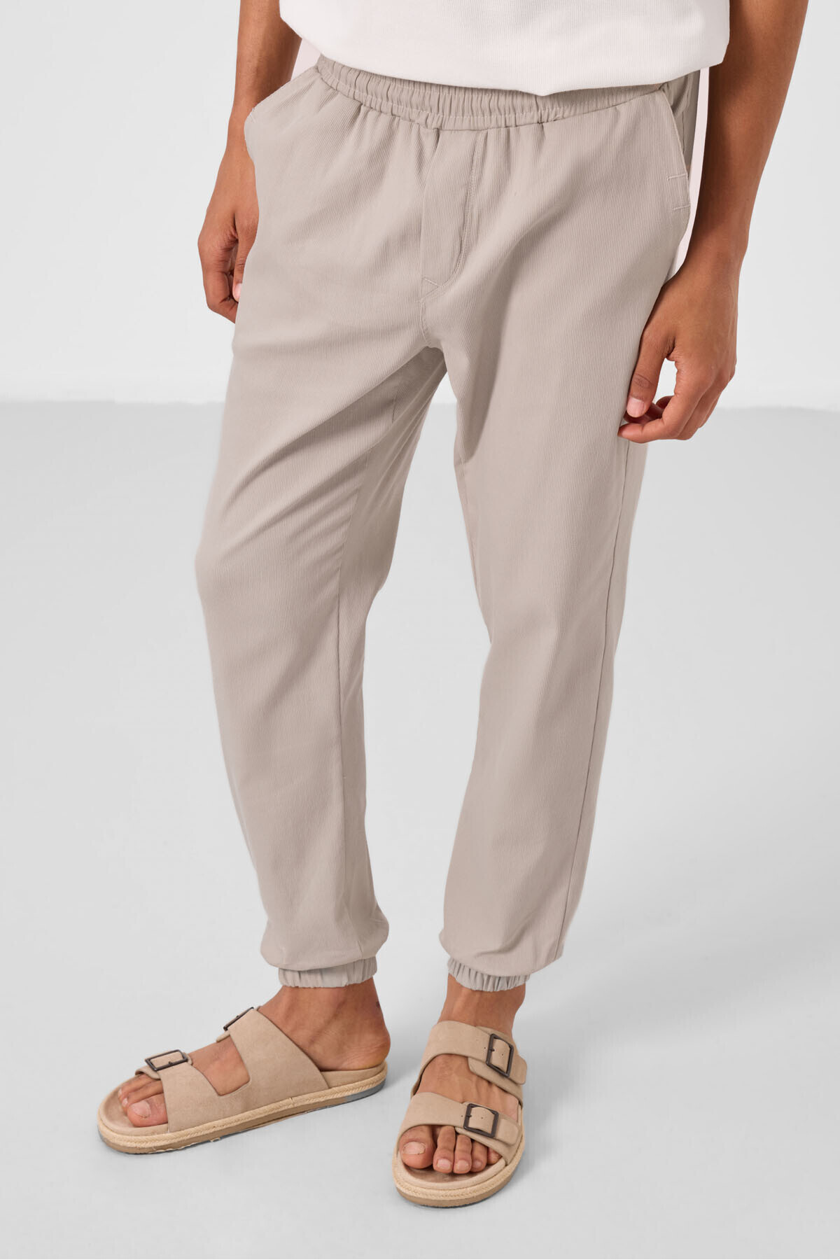 TOMMY LIFE-Ανδρικό παντελόνι Stone Standard Fit Woven Ελαφρύ εύκαμπτο Chino - 82176 4