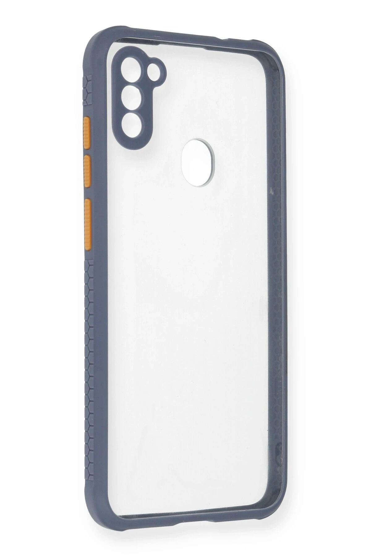 NewFace Samsung Galaxy A11 Kılıf Miami Şeffaf Silikon - Gri INSLM