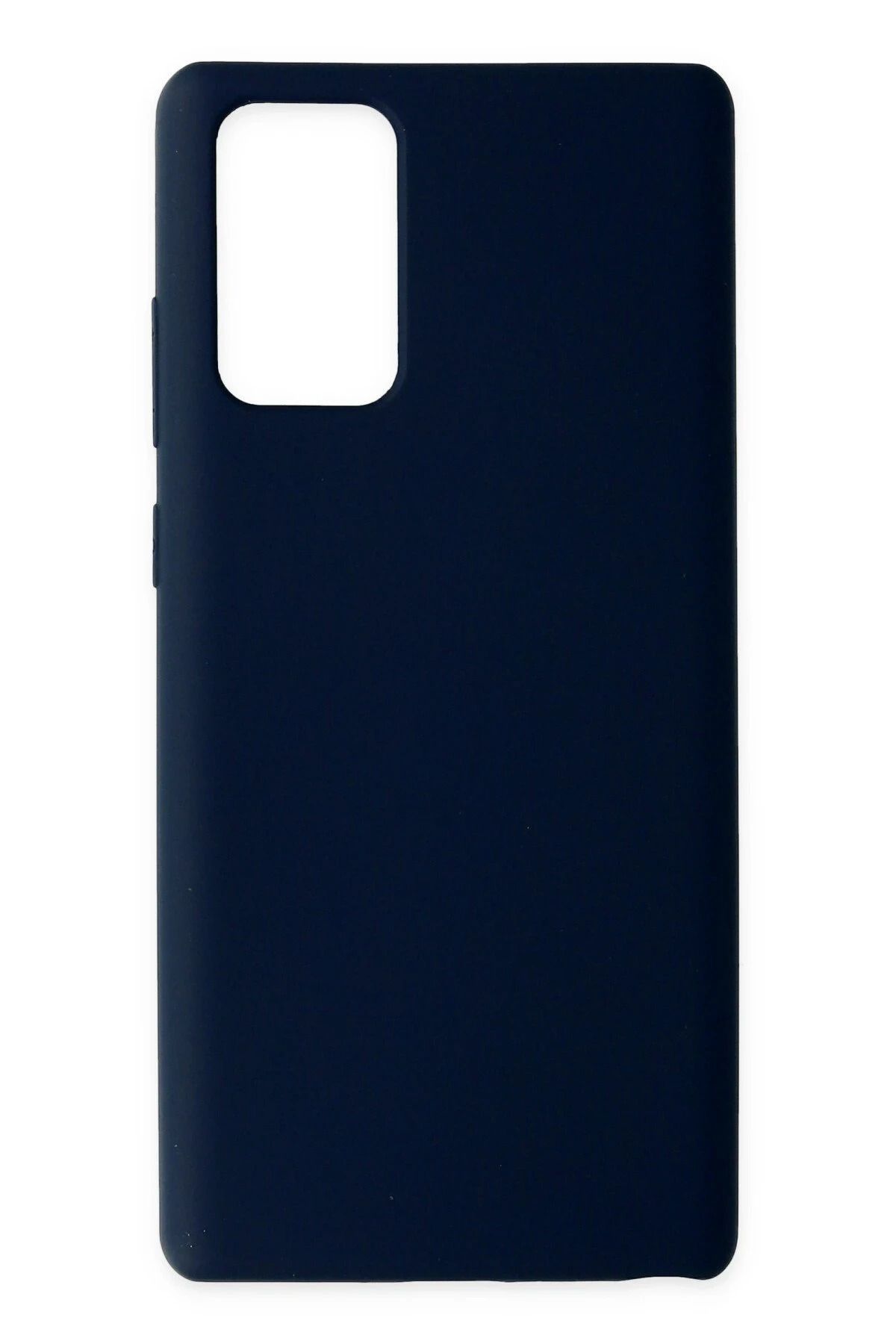 NewFace Samsung Galaxy Note 20 Kılıf Nano içi Kadife Silikon - Lacivert YNSMR