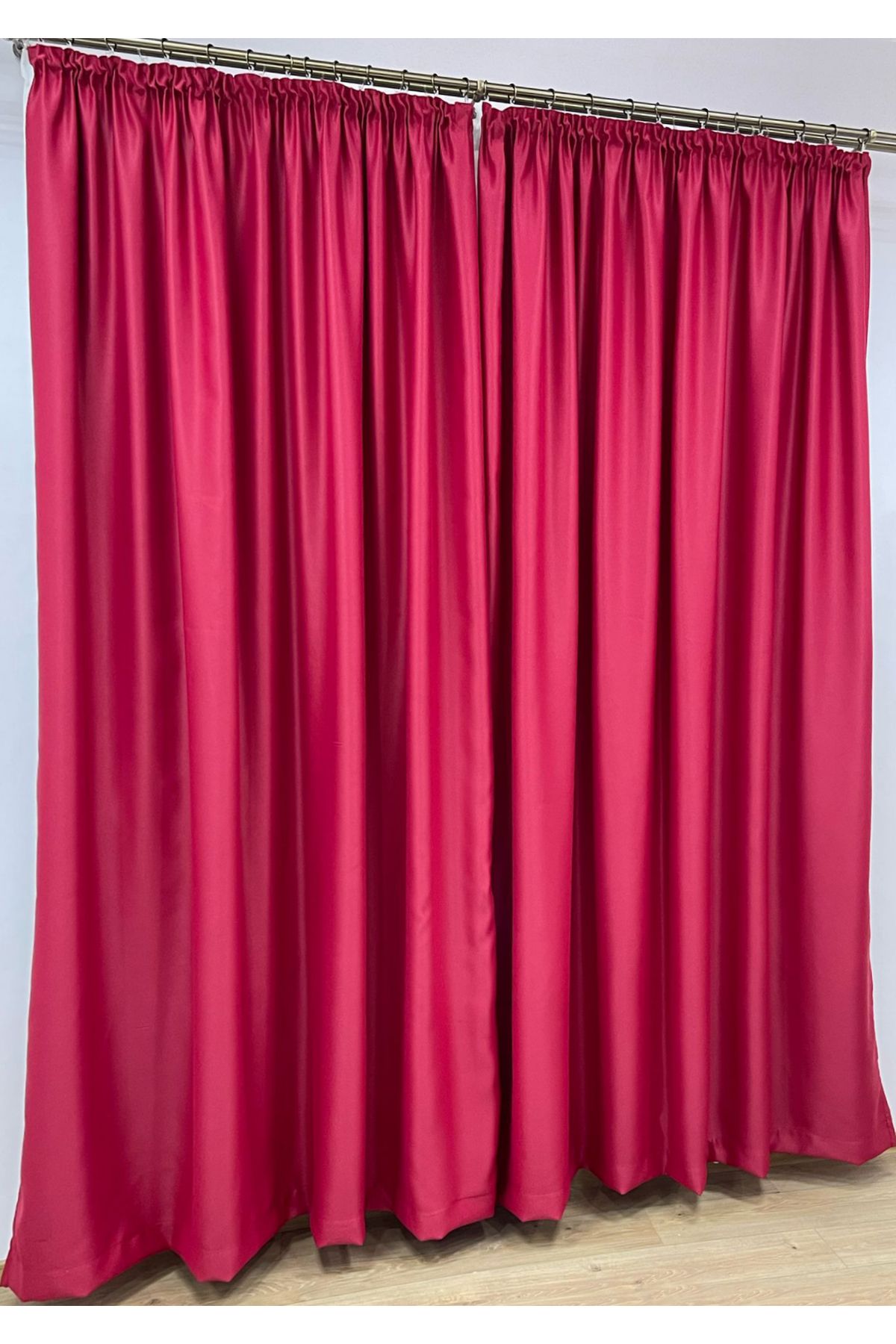 Liz Line-Set of two blackout curtains, amaranth, "Monocrom Signature" by Liz Line, with 2x350x245 drapery DR1135 7