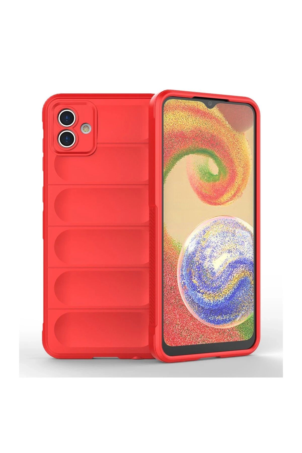 NewFace Samsung Galaxy A04E Kılıf Optimum Silikon - Kırmızı JOJUA