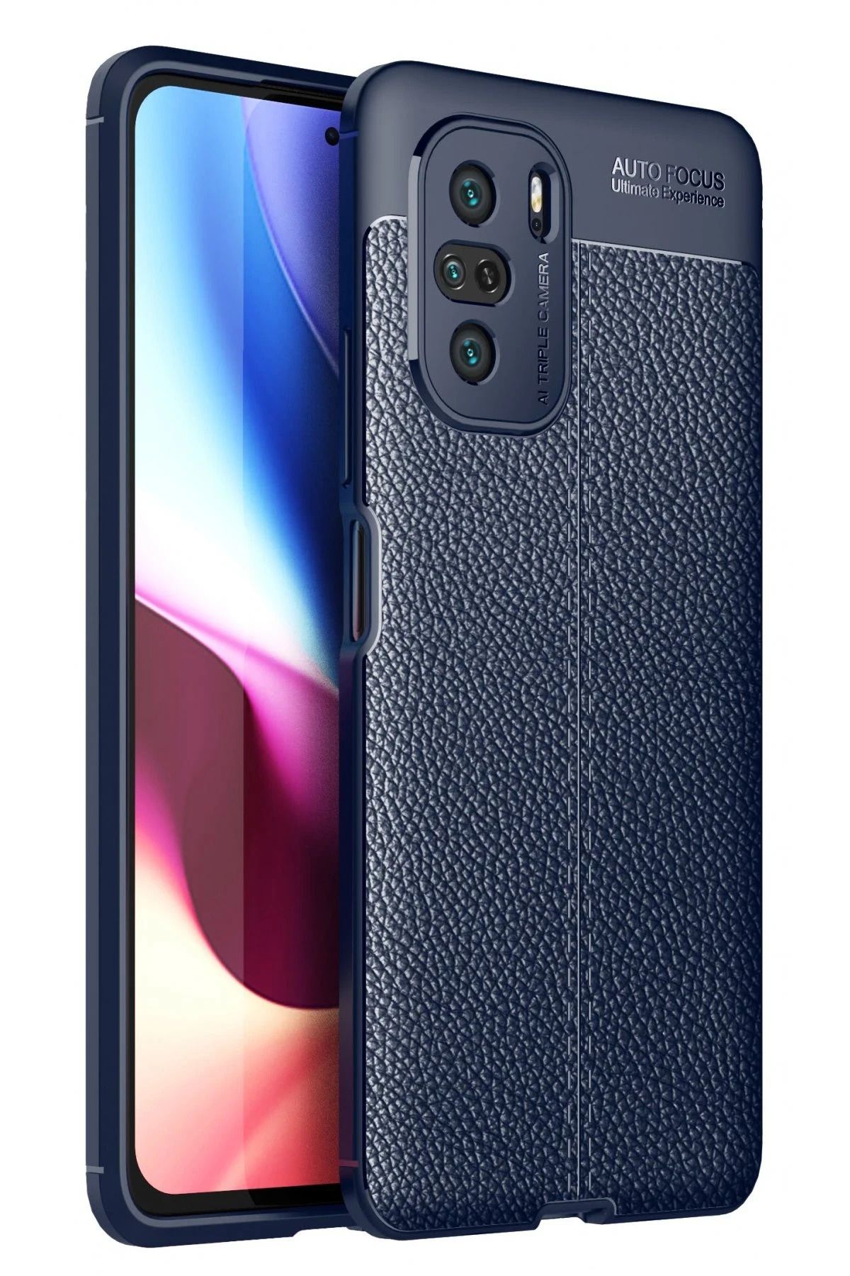 NewFace Xiaomi Poco F3 Kılıf Auto Focus Kapak - Lacivert JOJUA