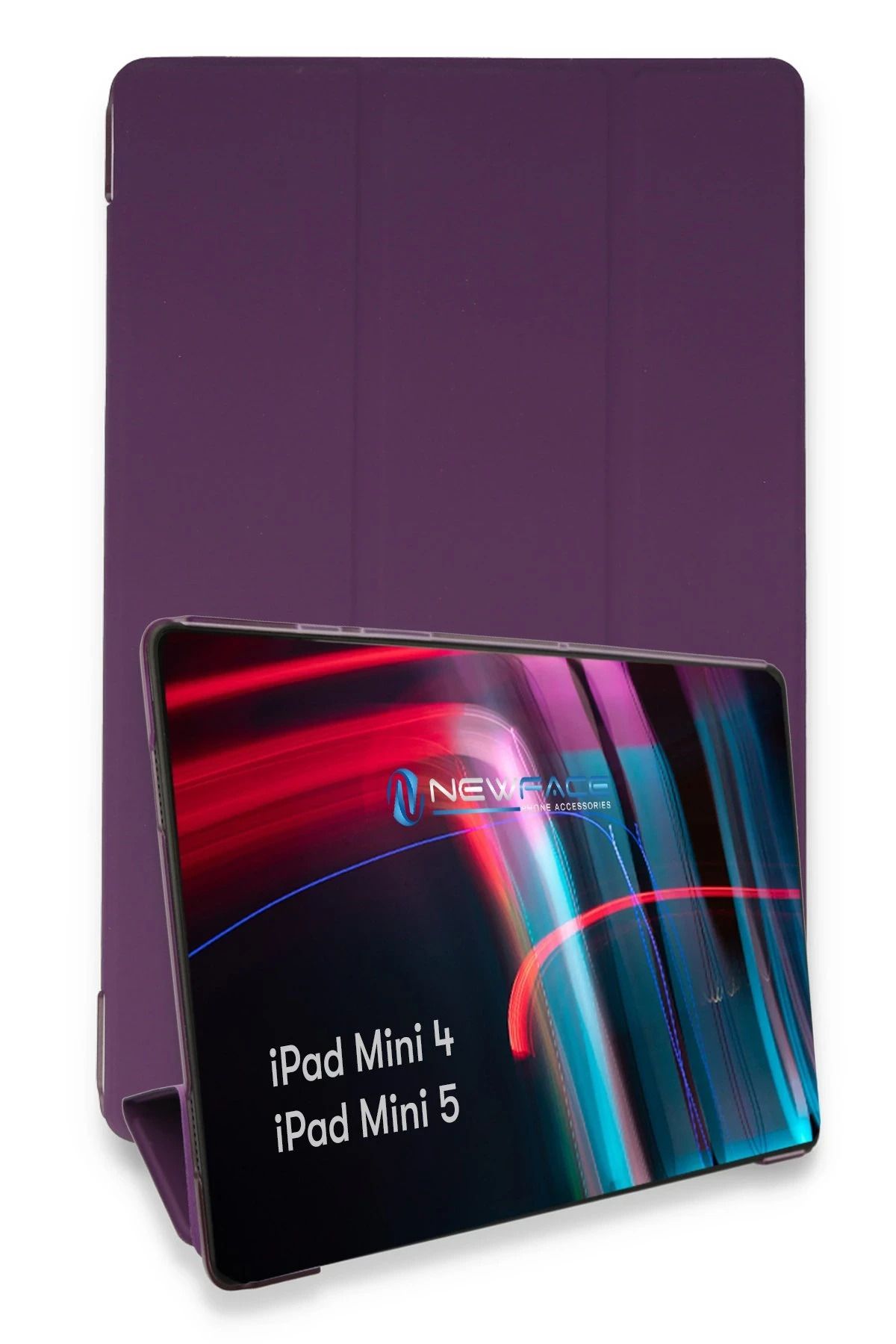 NewFace iPad Mini 5 Kılıf Tablet Smart Kılıf - Mor BSTMY