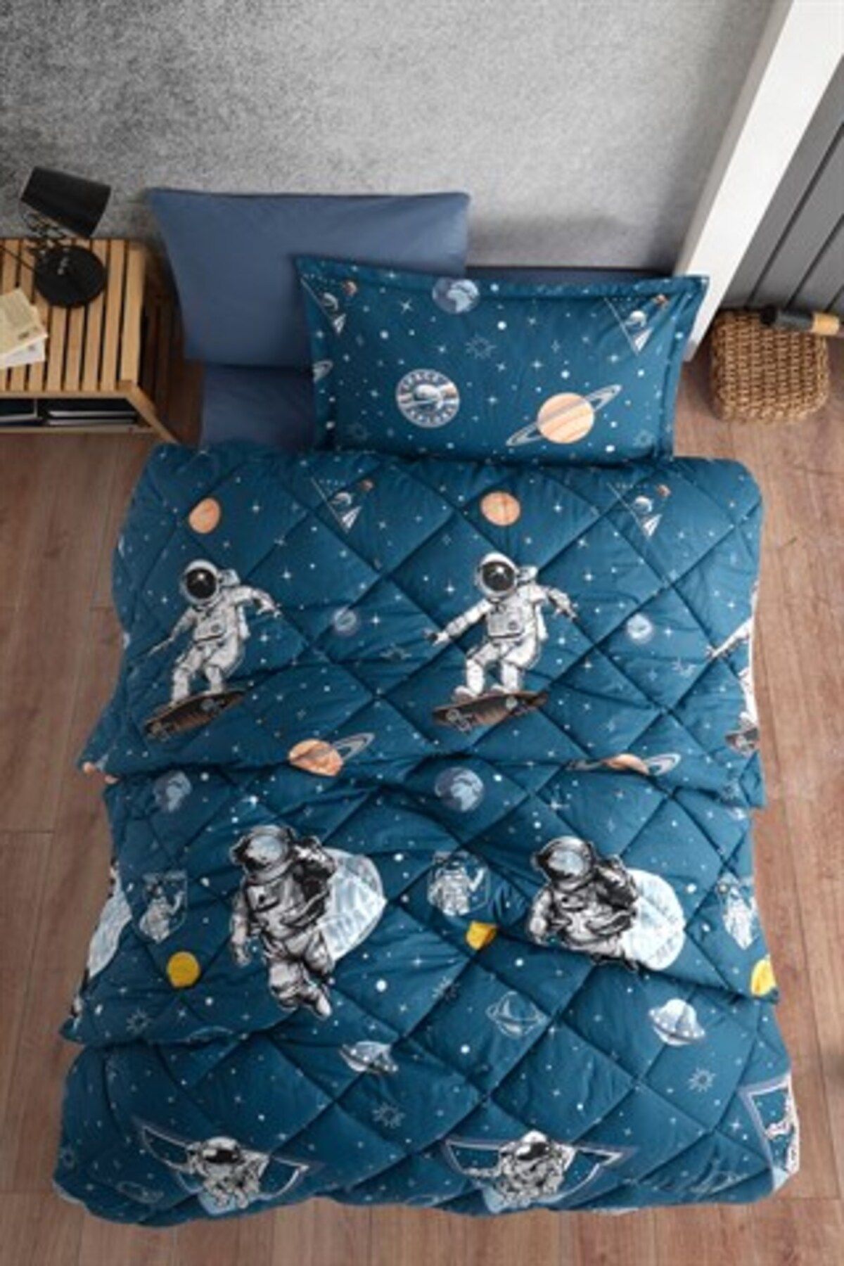 CEYLİNE CLASY TEK KİŞİLİK RANFORCE YORGAN GALAXY