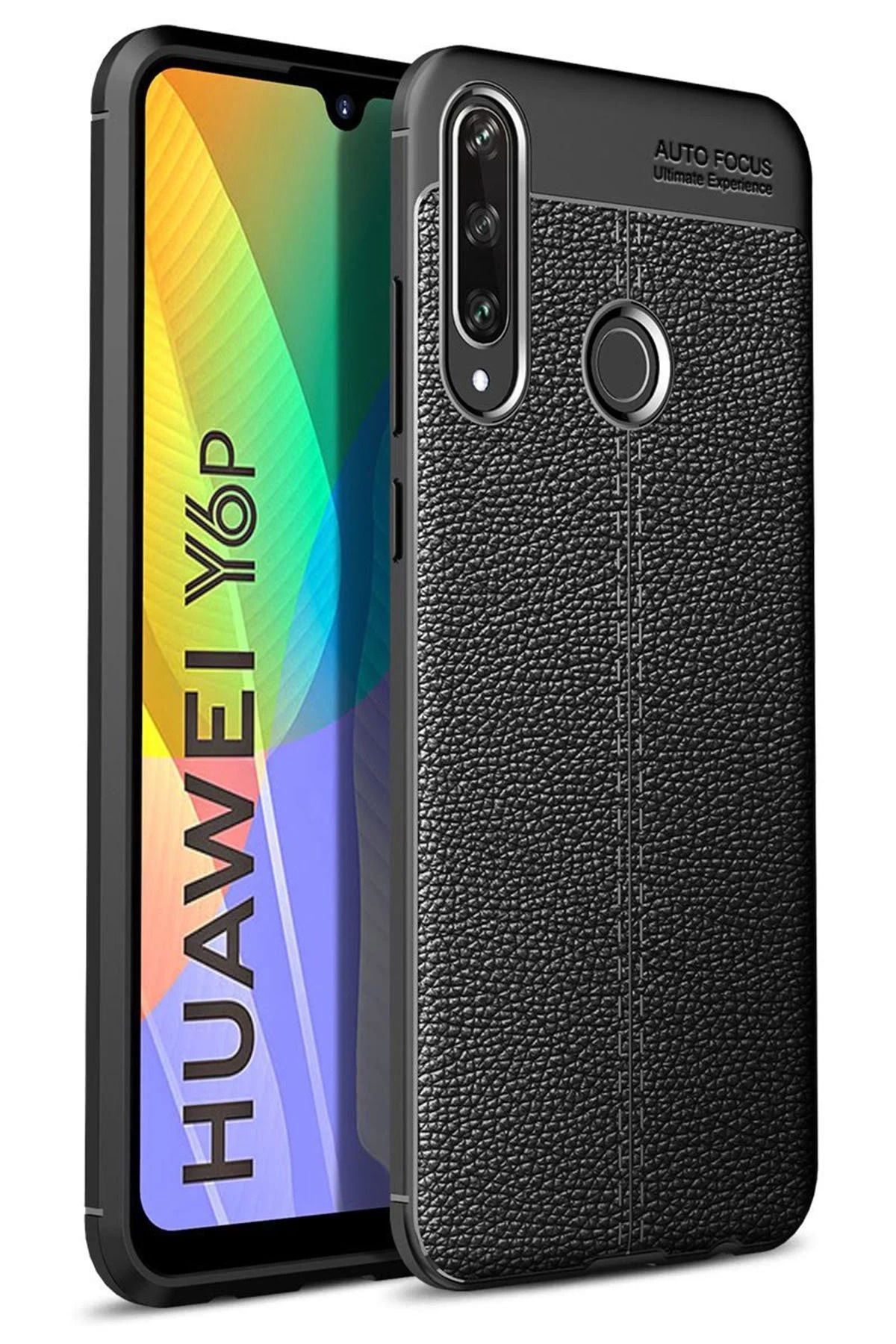 NewFace Huawei Y6P Kılıf Auto Focus Kapak - Siyah JOJUA