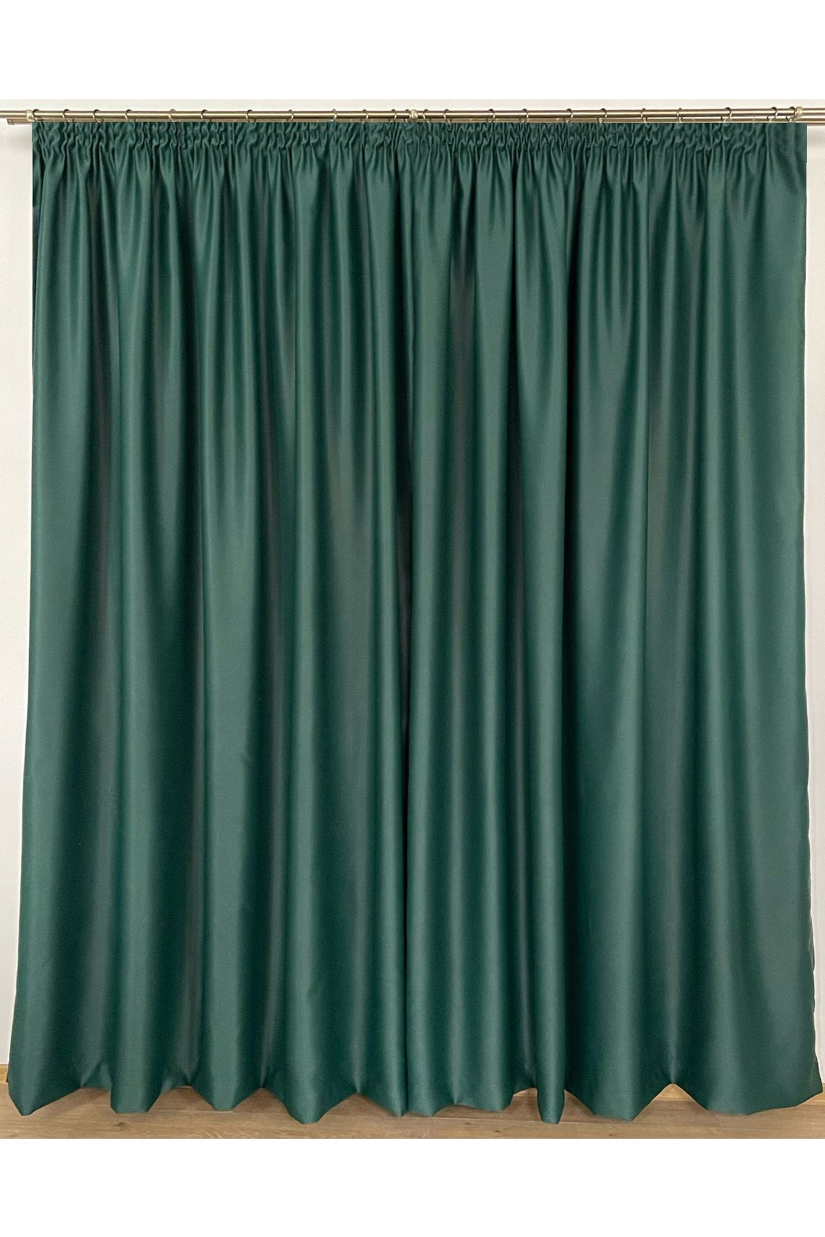 Liz Line-Set doua draperii blackout, smarald, "Monocrom Signature" by Liz Line, cu rejansa 2x140x245 DR1014 2