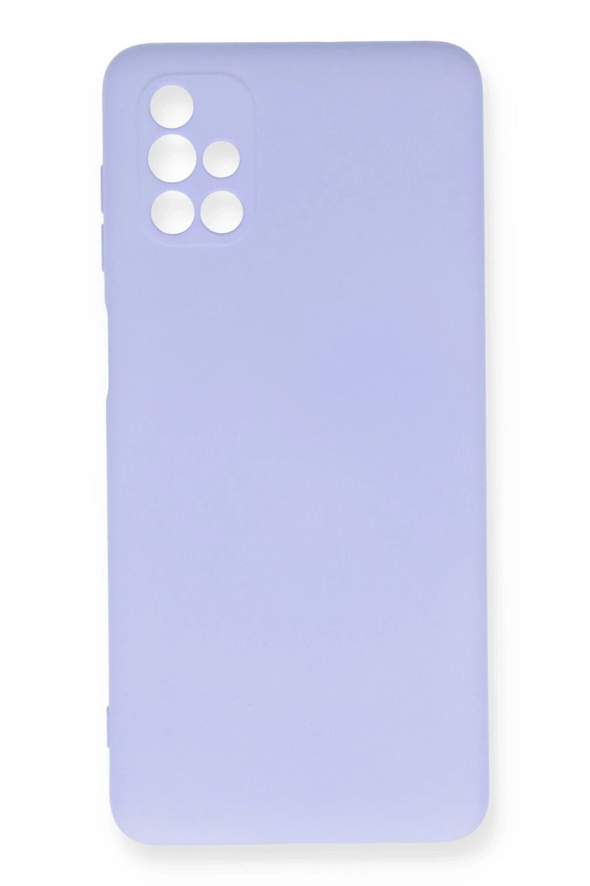 NewFace Samsung Galaxy M51 Kılıf Nano içi Kadife Silikon - Lila HNZRN