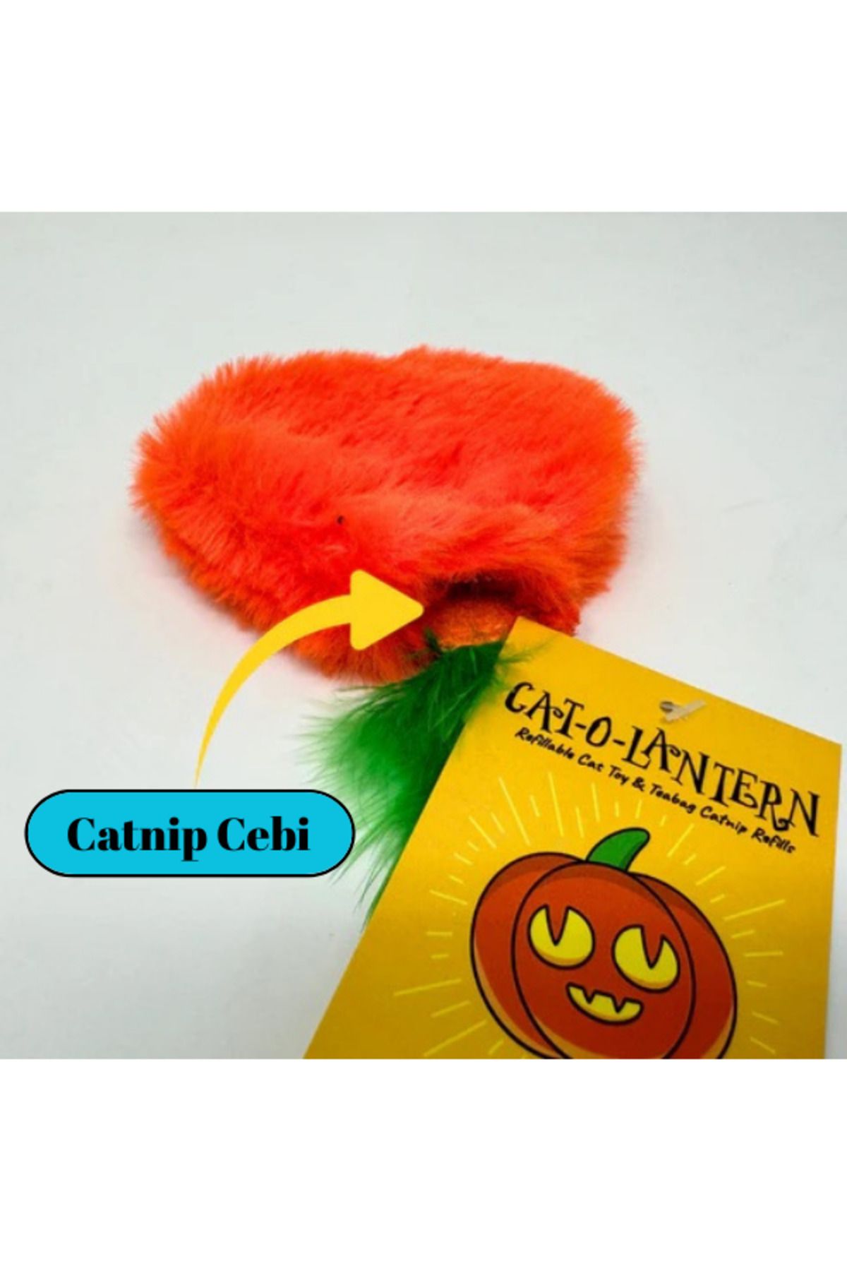 Miyav-Pumpkin Plush Cat Toy with Catnip 4