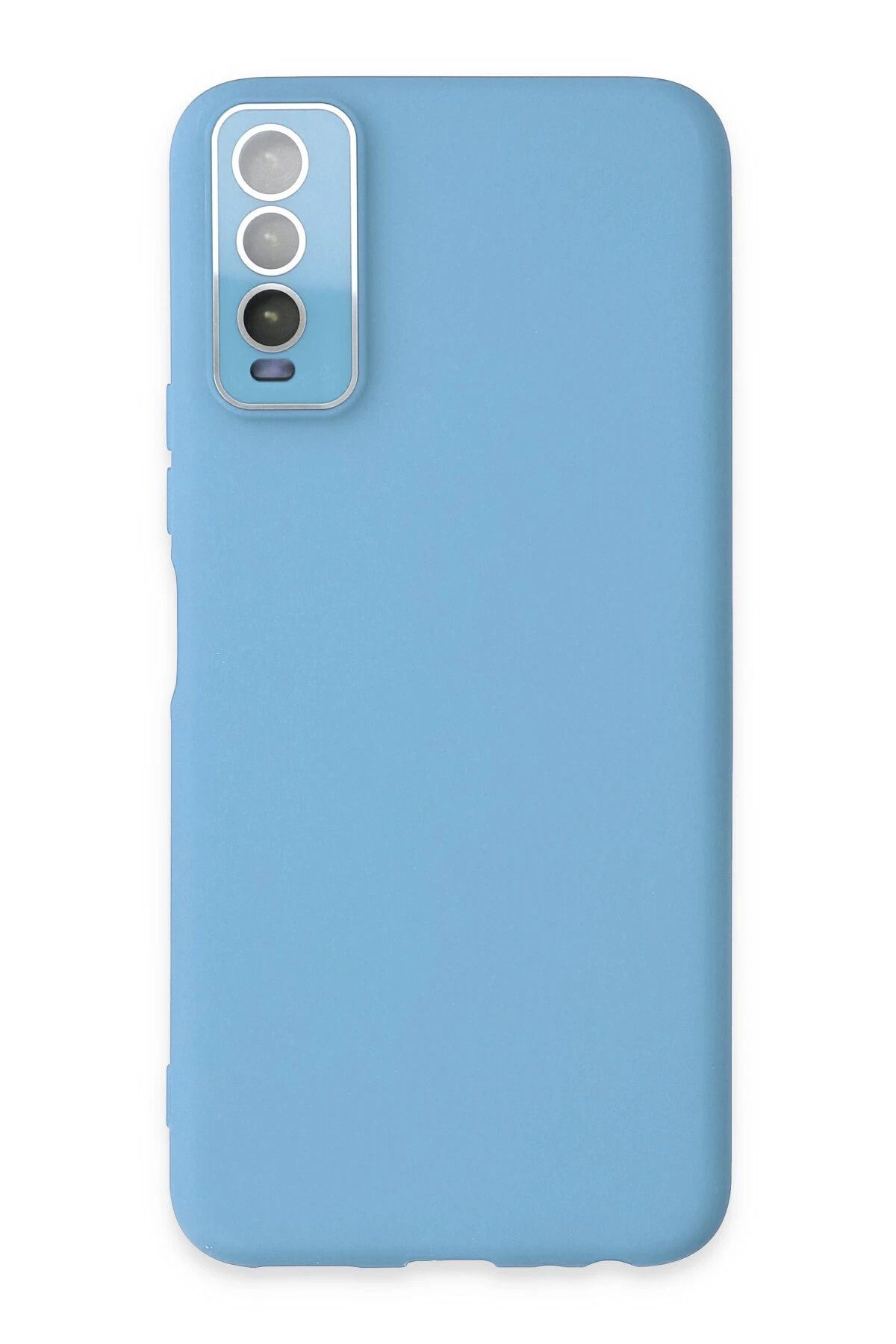NewFace Vivo Y11S Kılıf Lansman Glass Kapak - Mavi YNSMR
