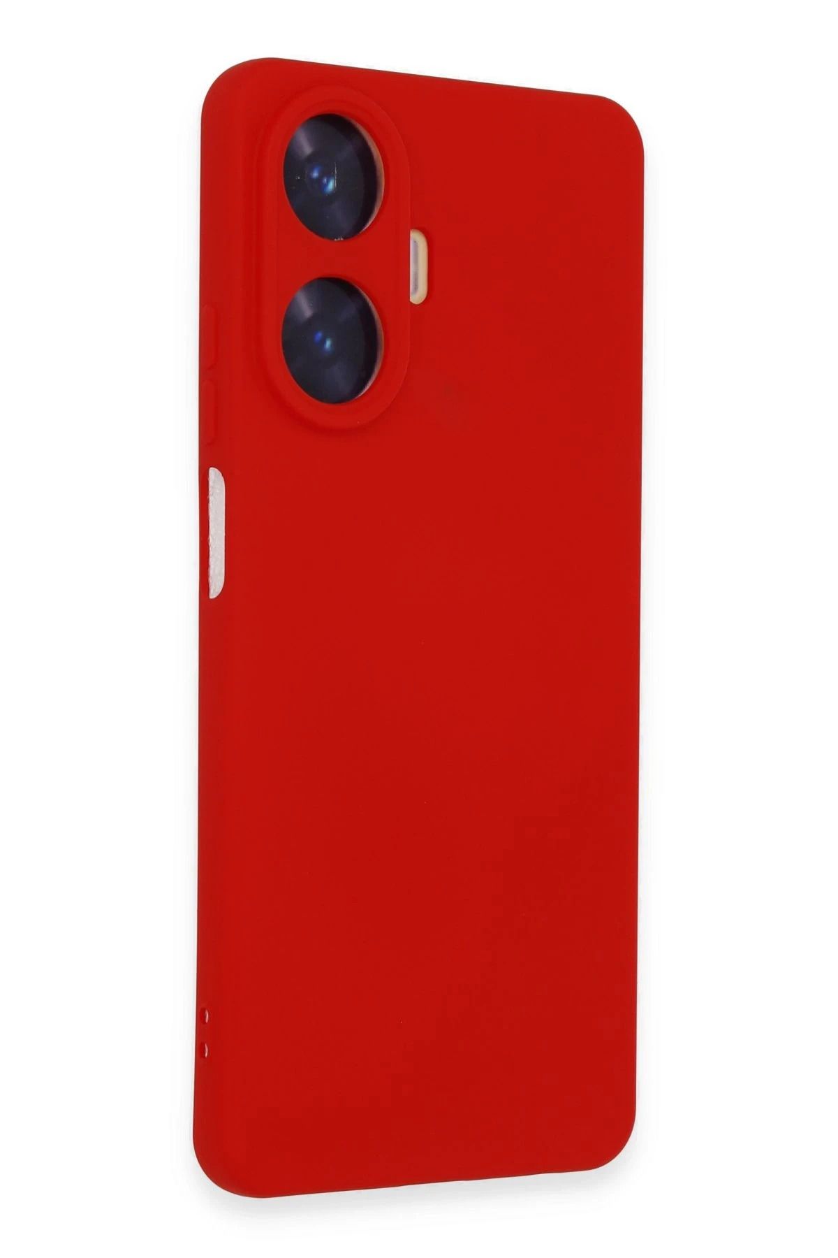 NewFace Realme C55 Uyumlu Kılıf Nano içi Kadife Silikon - Kırmızı INSLM