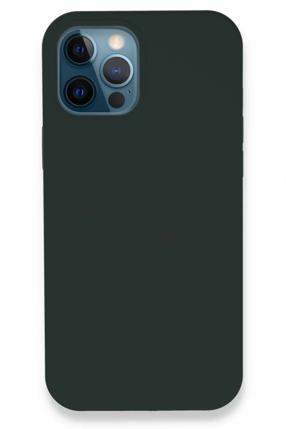 NewFace iPhone 12 Pro Kılıf Lansman Legant Silikon - Koyu Yeşil YNSMR