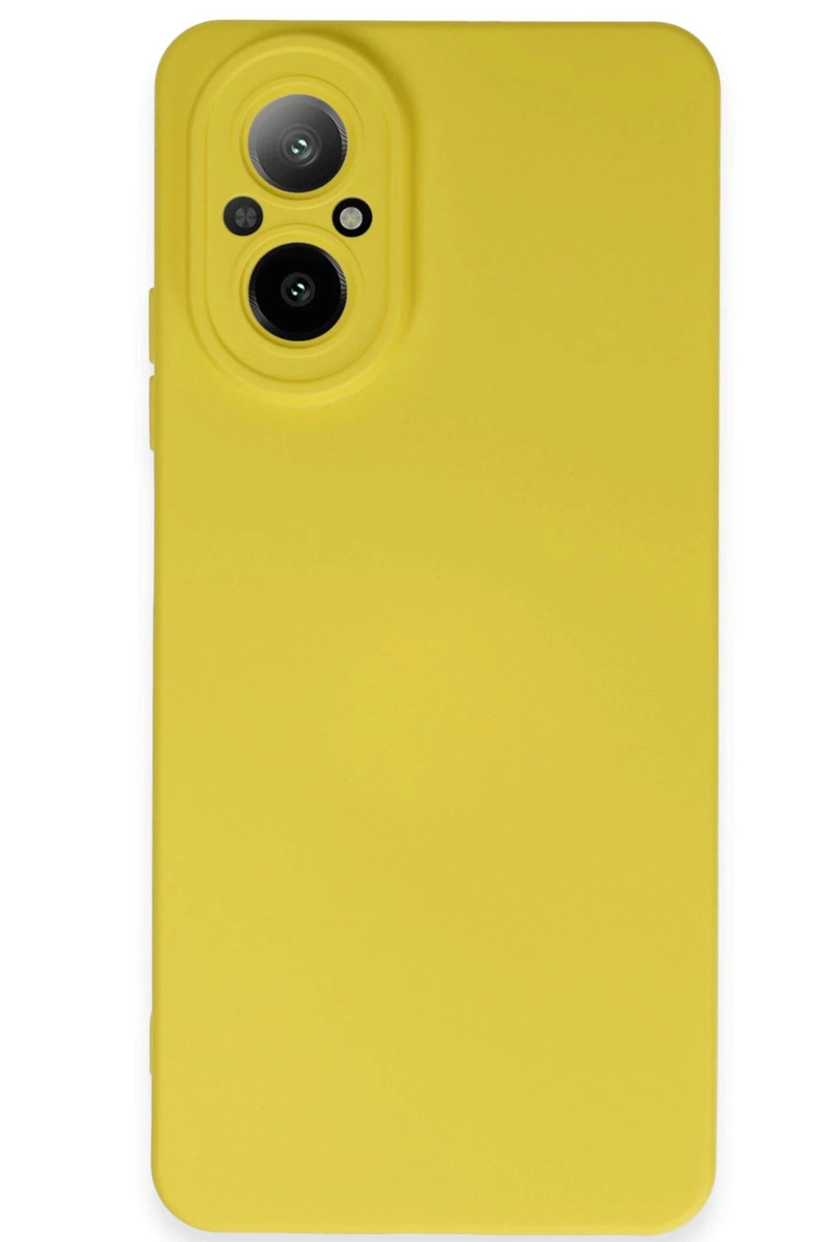 NewFace Realme 12 Lite Uyumlu Kılıf Nano içi Kadife Silikon - Sarı