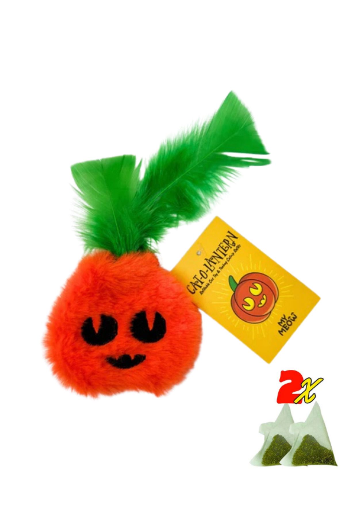 Miyav-Pumpkin Plush Cat Toy with Catnip 2