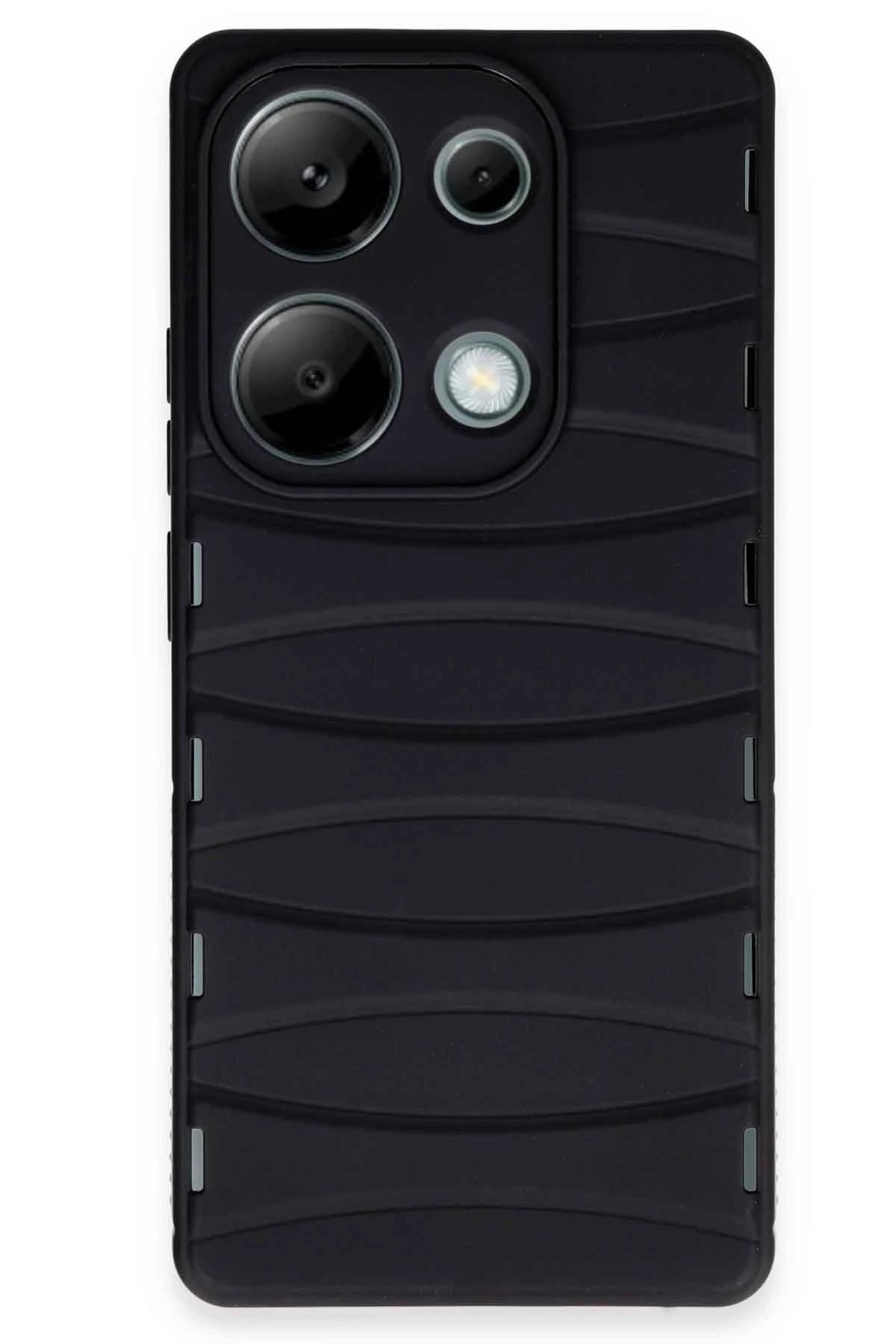 NewFace Xiaomi Redmi Note 13 Pro 4G Kılıf Bibercas Silikon Kapak - Siyah BSTMY
