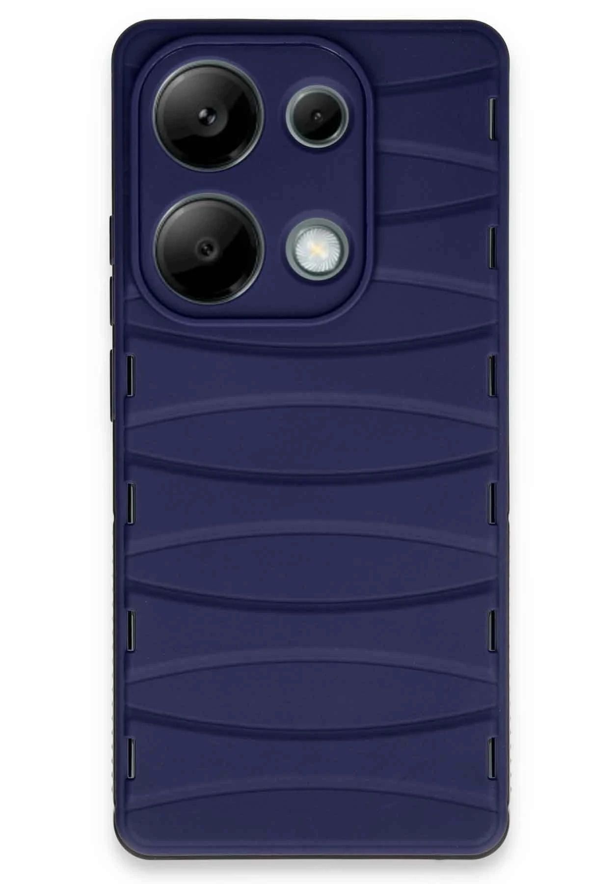 NewFace Xiaomi Redmi Note 13 Pro 4G Kılıf Bibercas Silikon Kapak - Lacivert BSTMY