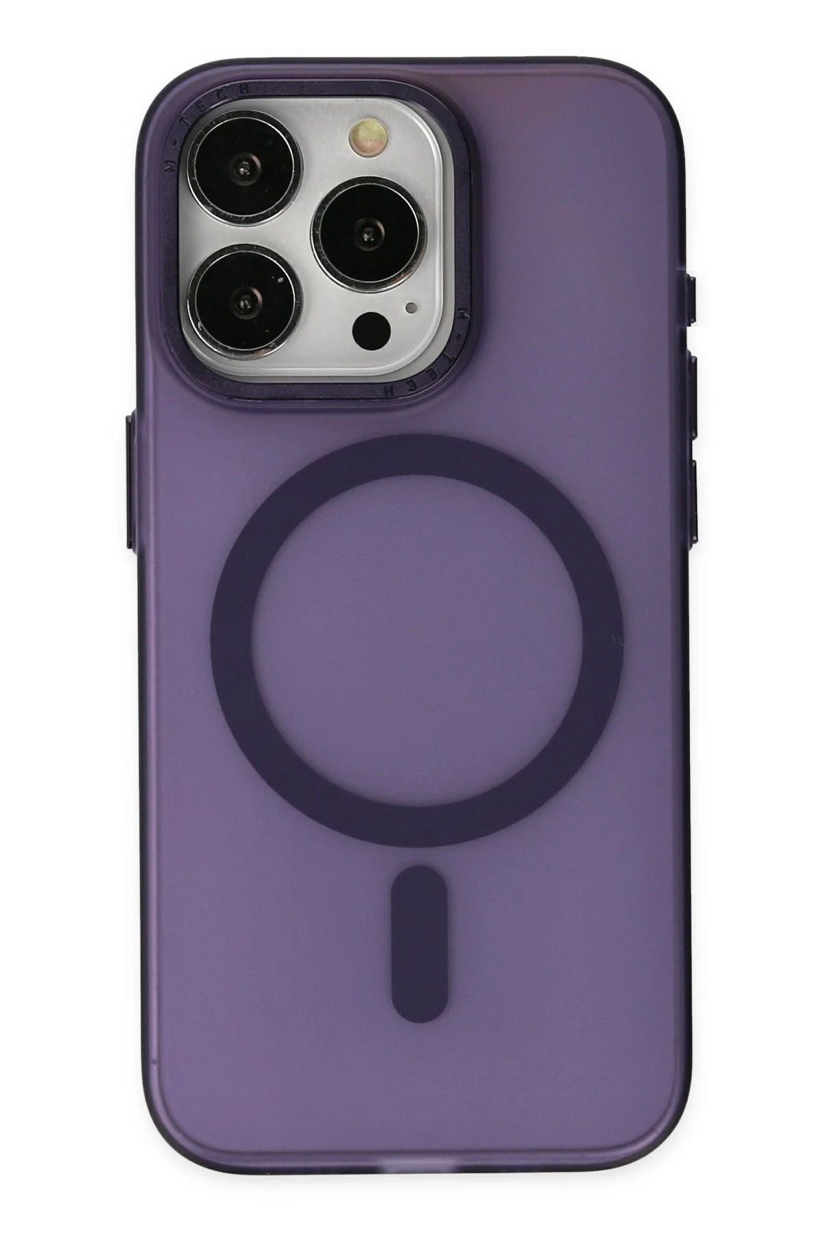 NewFace iPhone 15 Pro Max Kılıf Lodos Magneticsafe Mat Kapak - Mor JOJUA