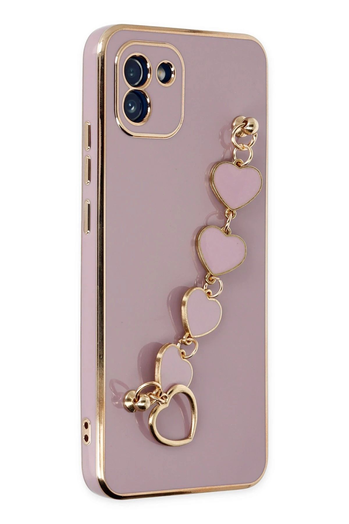NewFace Galaxy A03 Uyumlu Kılıf Esila Silikon - Mor HNZRN