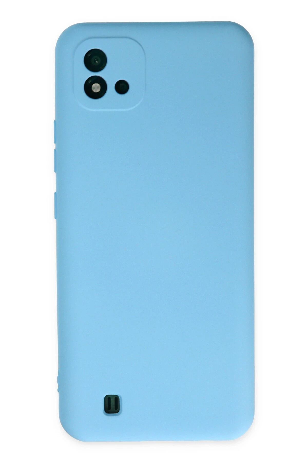 NewFace Realme C11 2021 Kılıf Nano içi Kadife Silikon - Mavi FLKRY