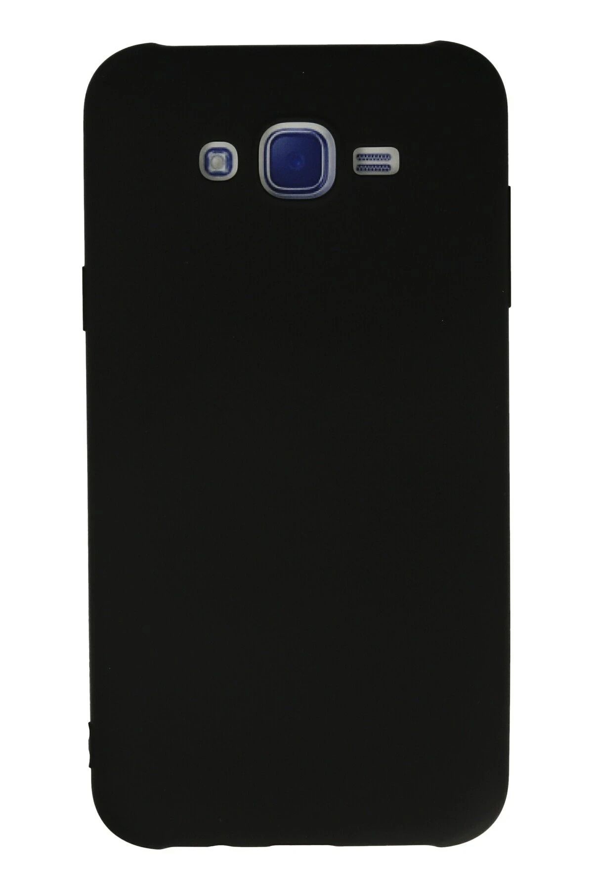 NewFace Samsung Galaxy J7 Kılıf Nano içi Kadife Silikon - Siyah NRMSA