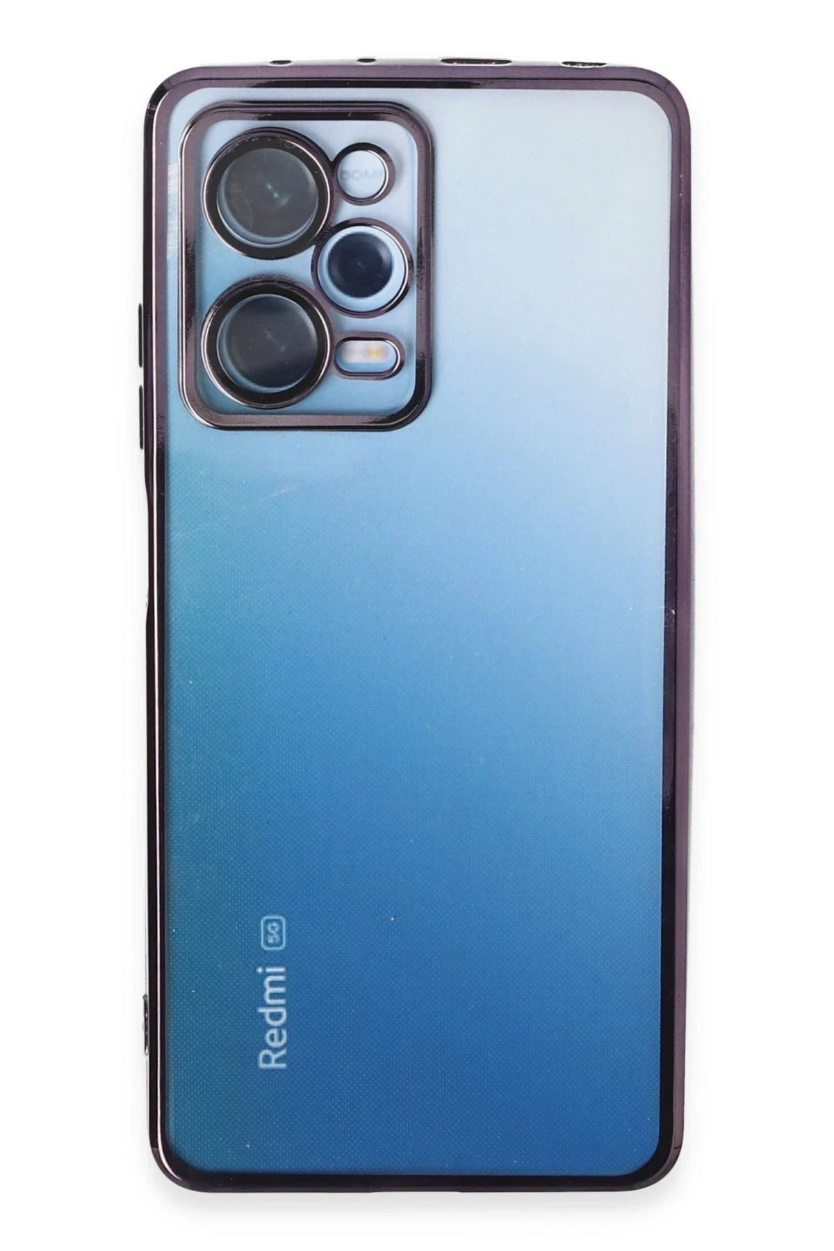 NewFace Xiaomi Redmi Note 12 Pro 5G Kılıf Lensli Silikon - Mor HNZRN